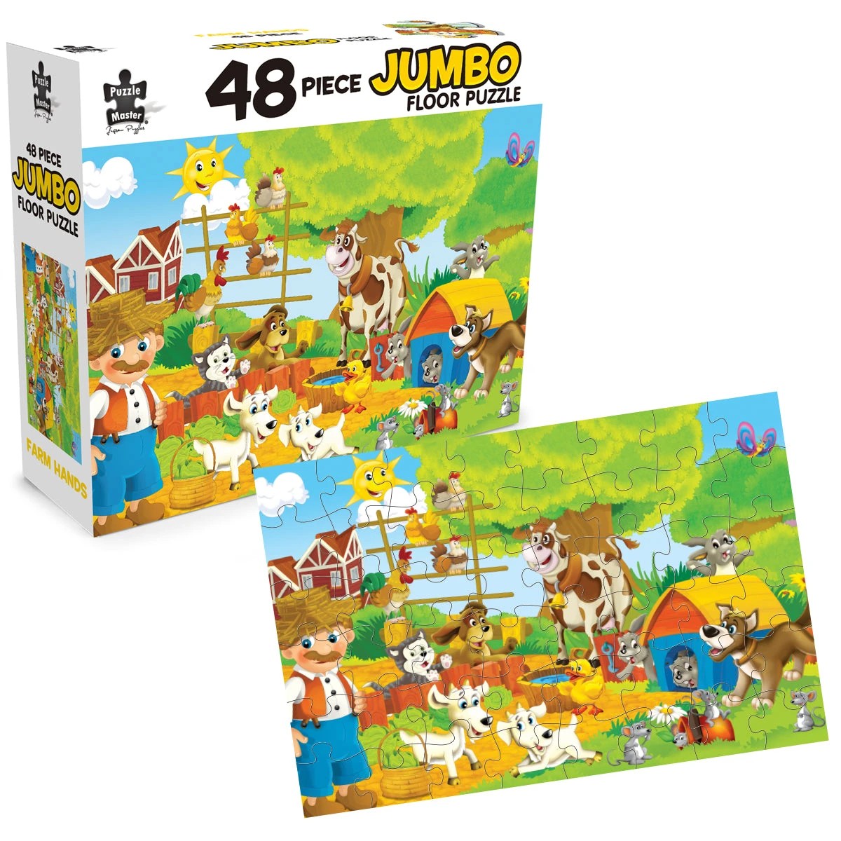 2 Puzzle Master 48 Piece Jumbo Puzzle Farm Hands, 2 of 6