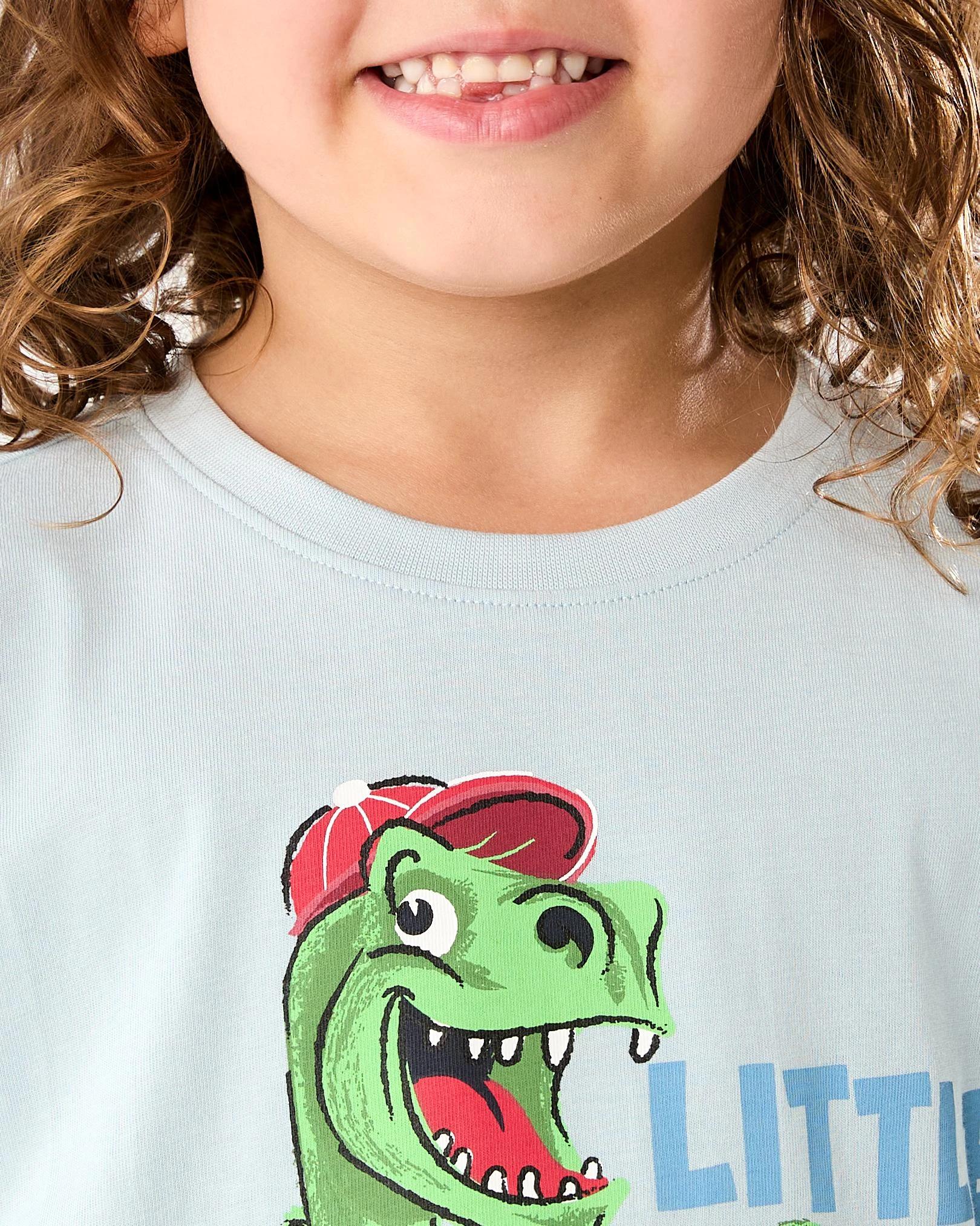 4 Mini Me Pyjama Set Blu Dino, 4 of 8