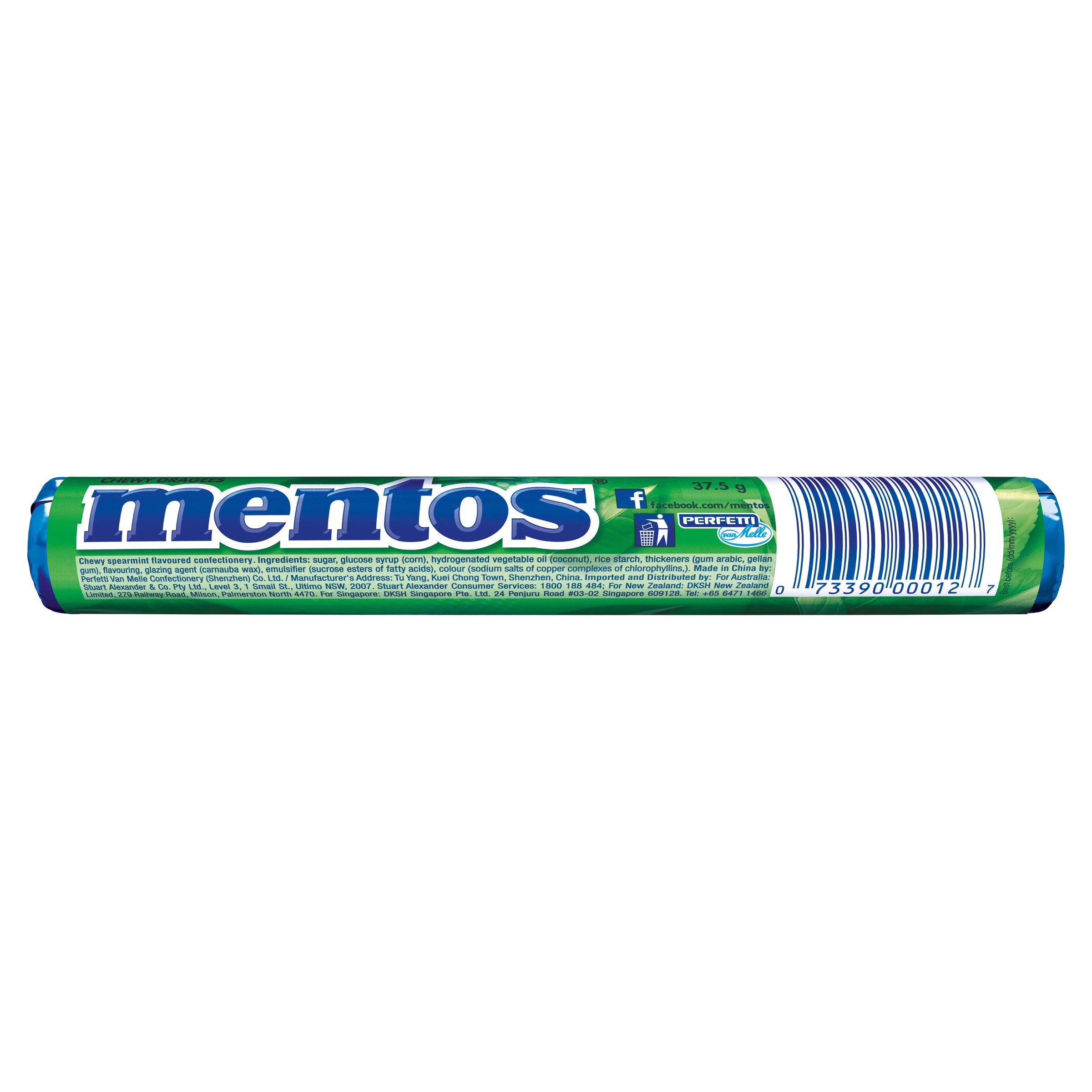 2 Mentos Spearmint Roll 37.5g, 2 of 3