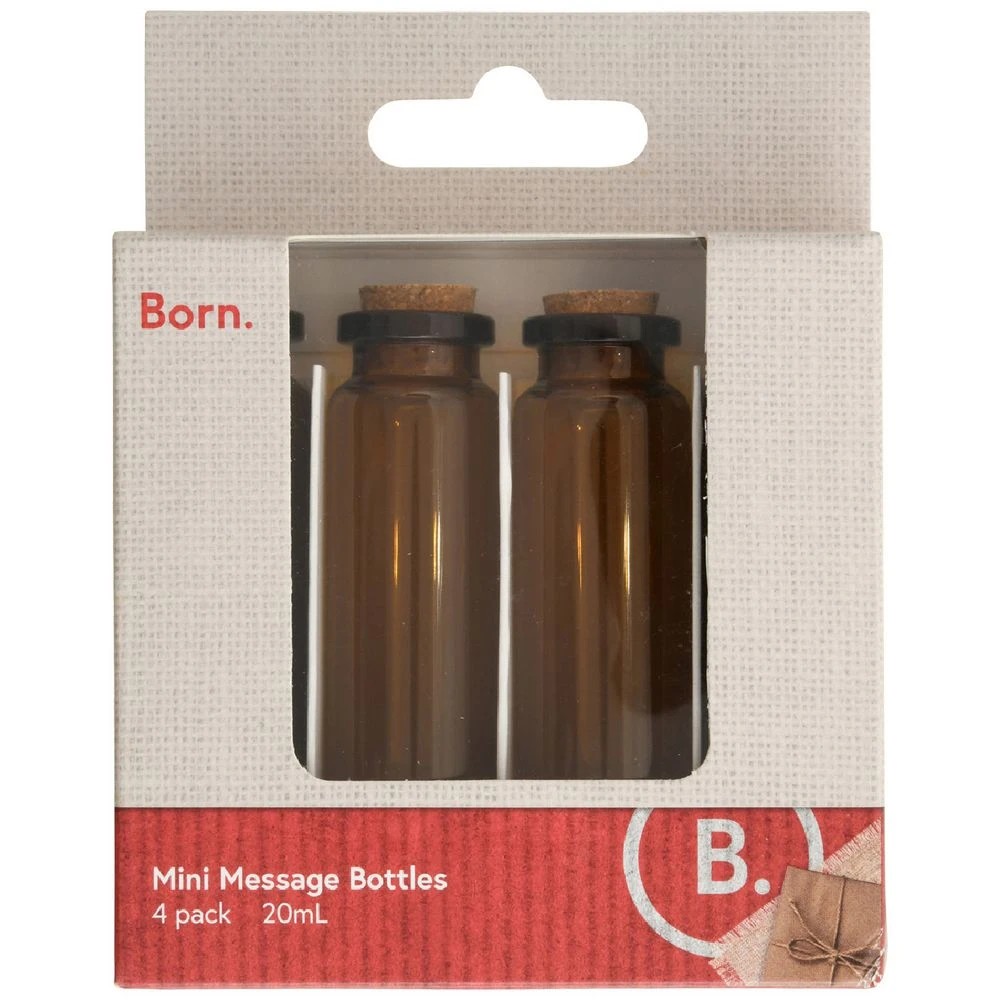1 Born Amber Message Bottles 4 Pack, 1 of 2