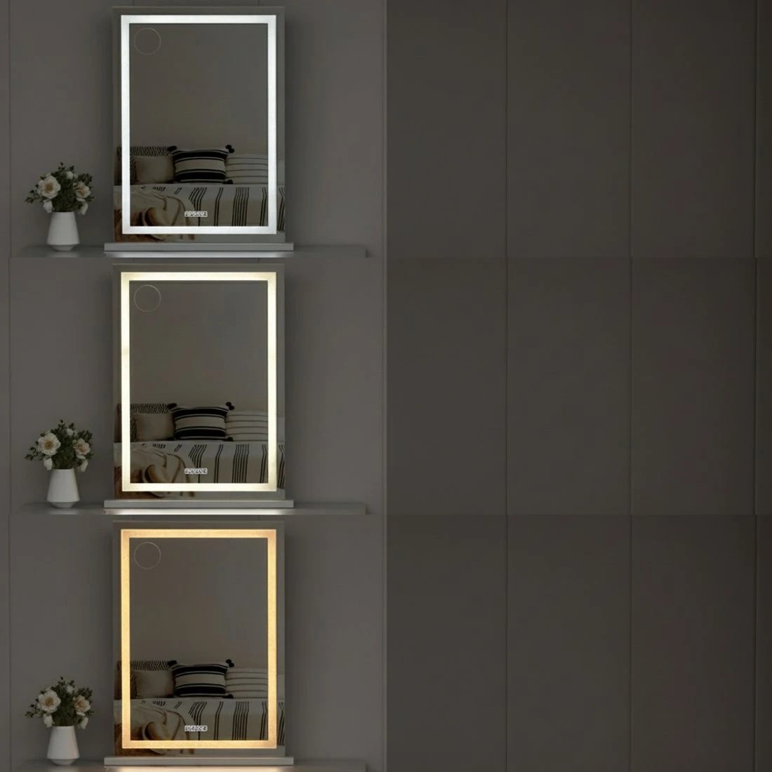 5 Embellir tooth Makeup Mirror 58x80cm Hollywood Vanity with LED Light Crystal - Multi, 5 of 6