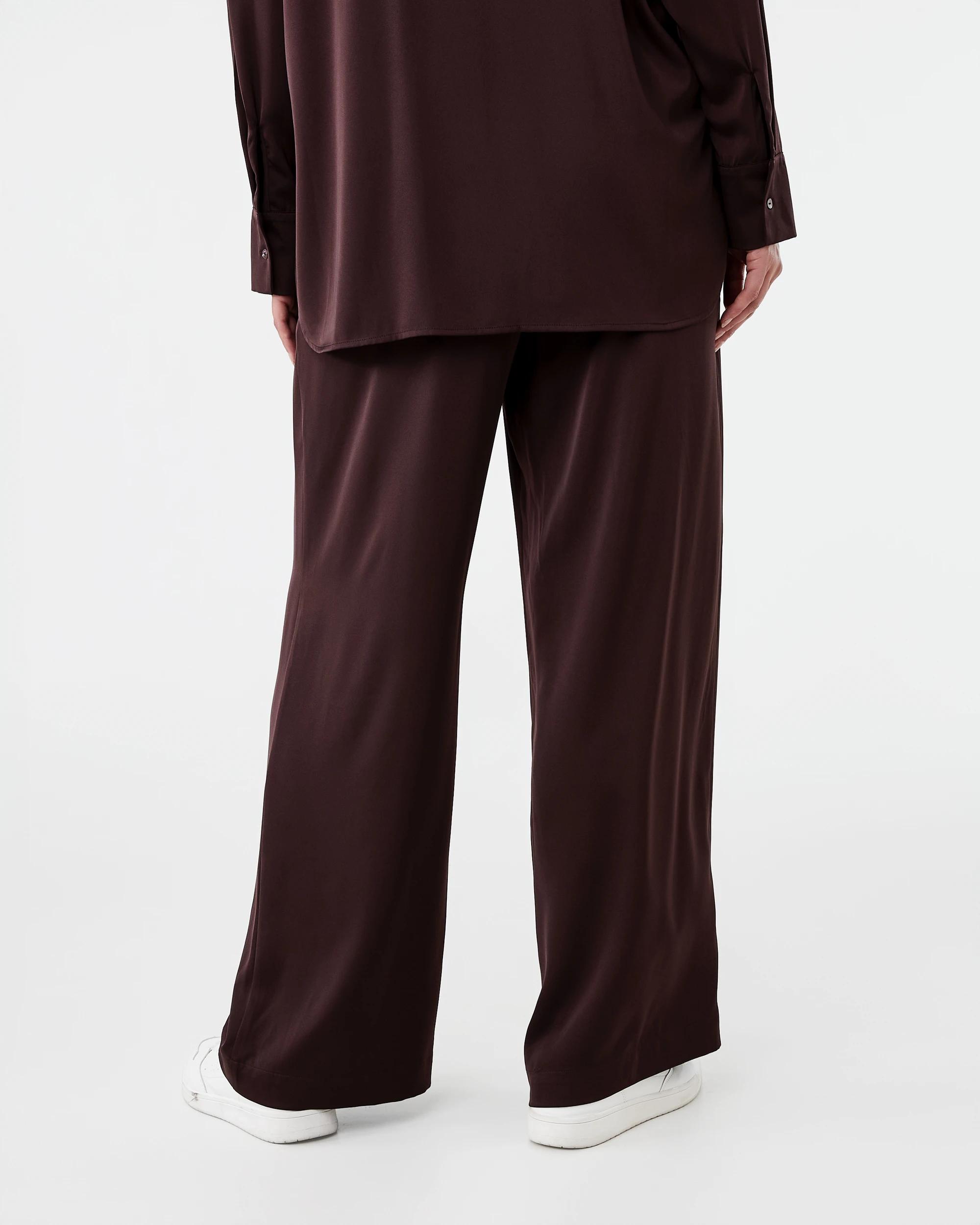 3 Satin Pants Choc Plum, 3 of 7