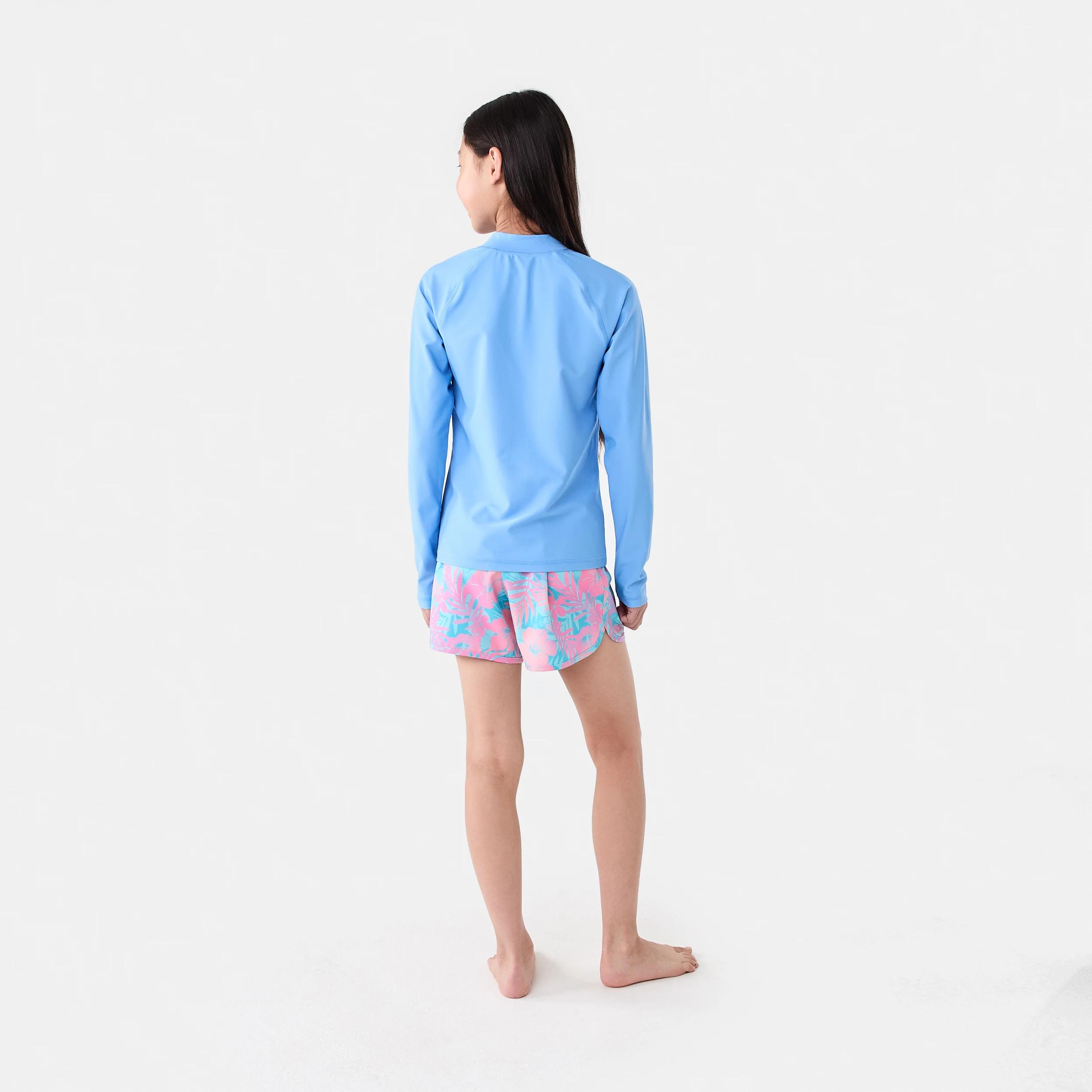 6 Long Sleeve Zip Through Rash Vest JAYBIRD BLUE, 6 of 6