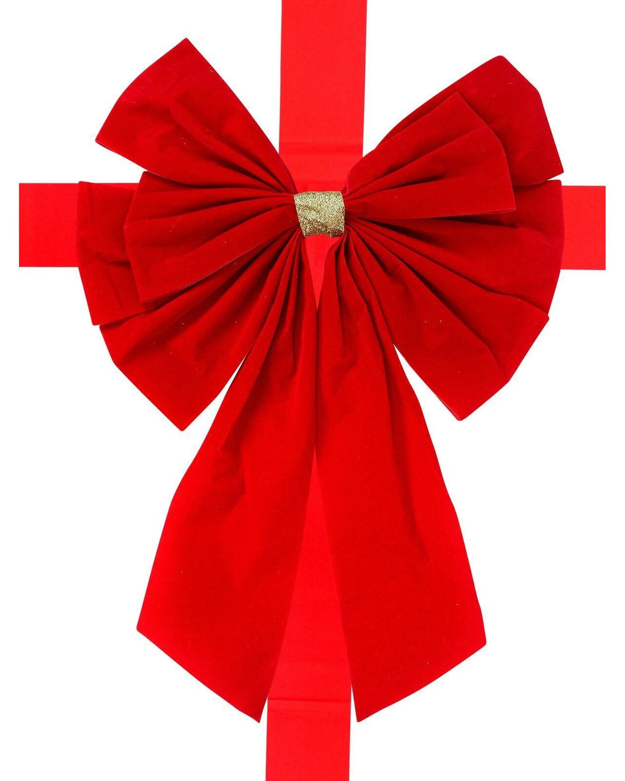 Christmas Warehouse Red Felt Whimsical Monumental Front Door Bow ...