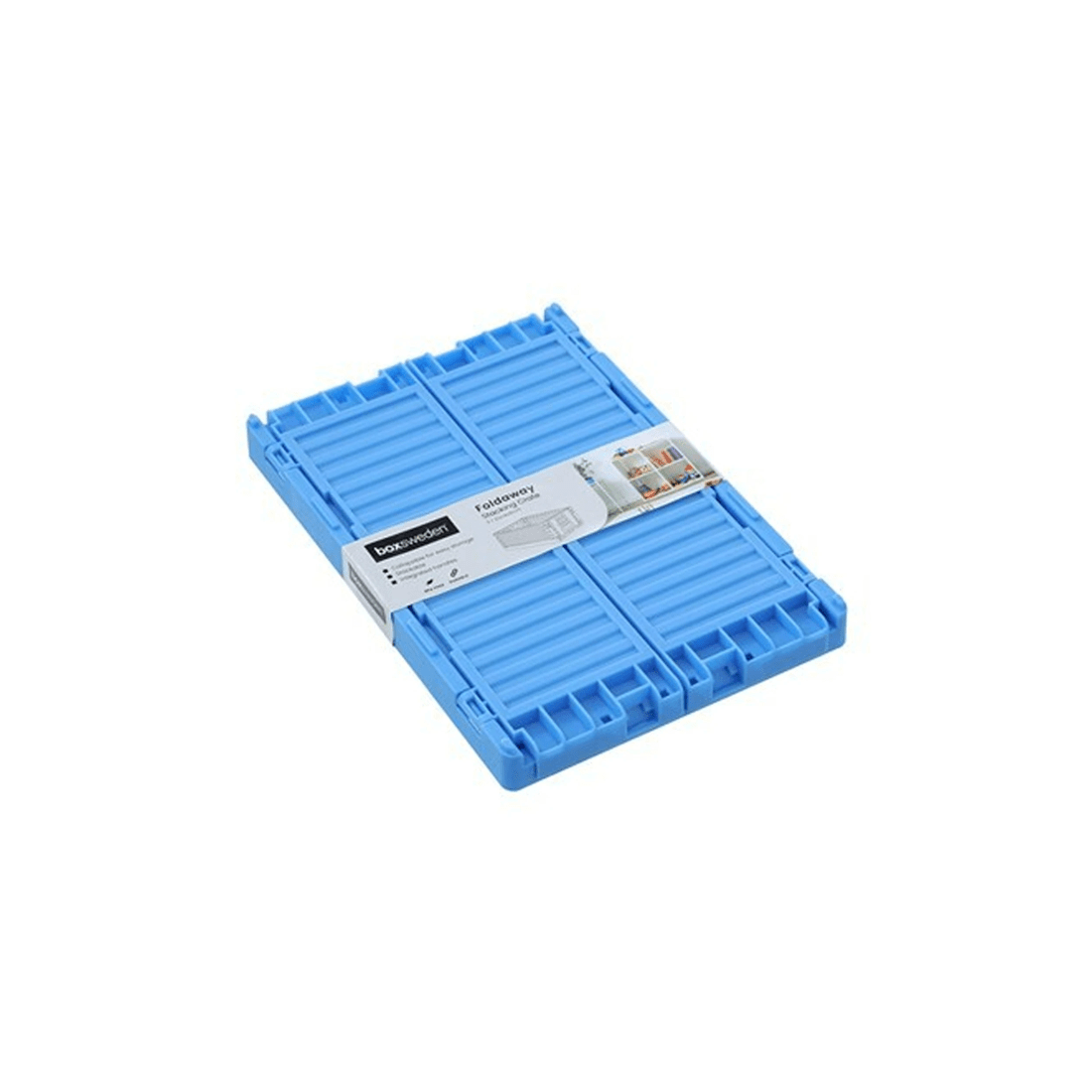 7 Boxsweden 21x14cm Foldaway Crate Storage - Assorted - Collapsible - Stackable
 - multi, 7 of 8