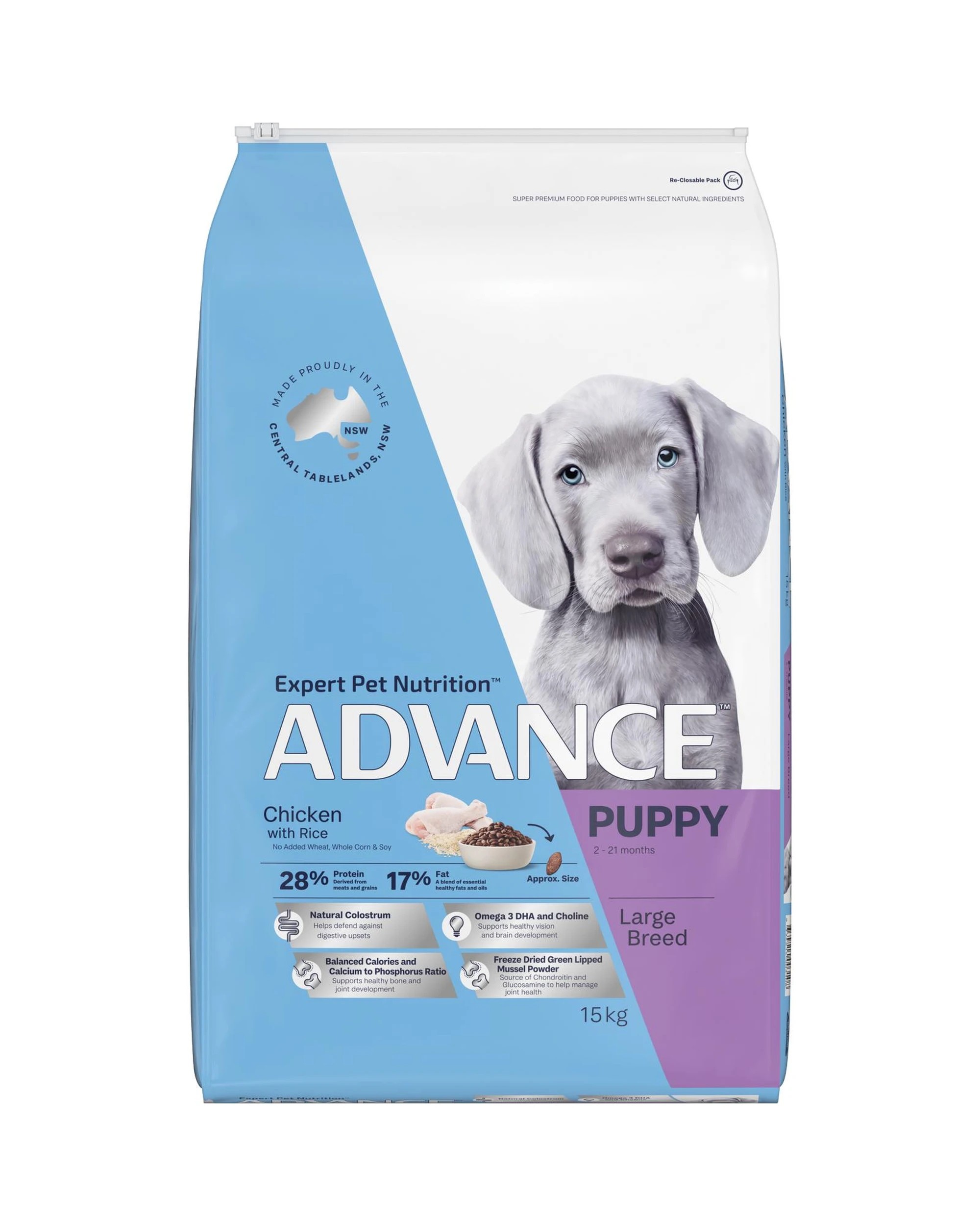 9 Advance Puppy Large Breed Dry Dog Food Chicken with Rice 15kg, 9 of 10