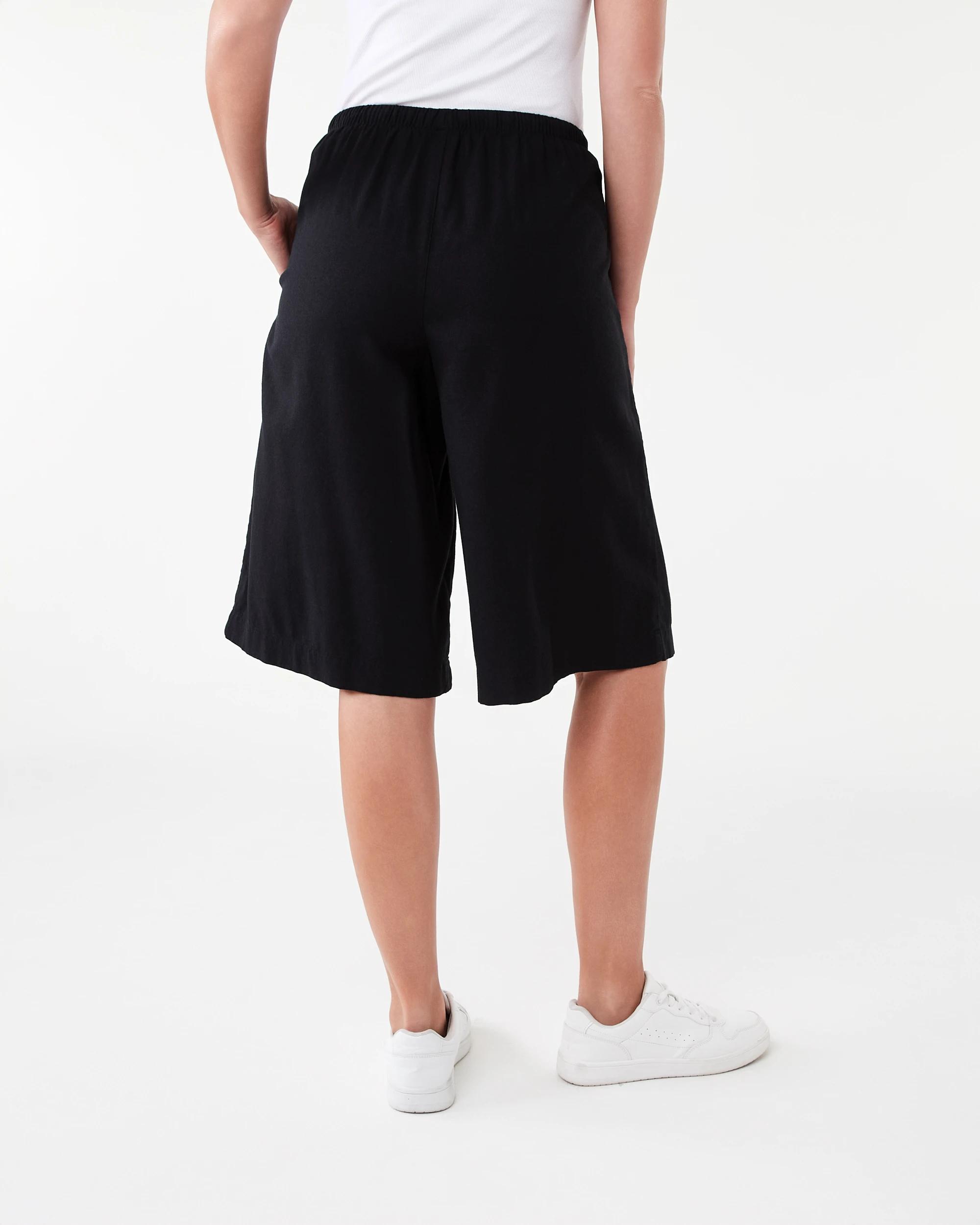 3 Tie Waist Bermuda Shorts Black, 3 of 6