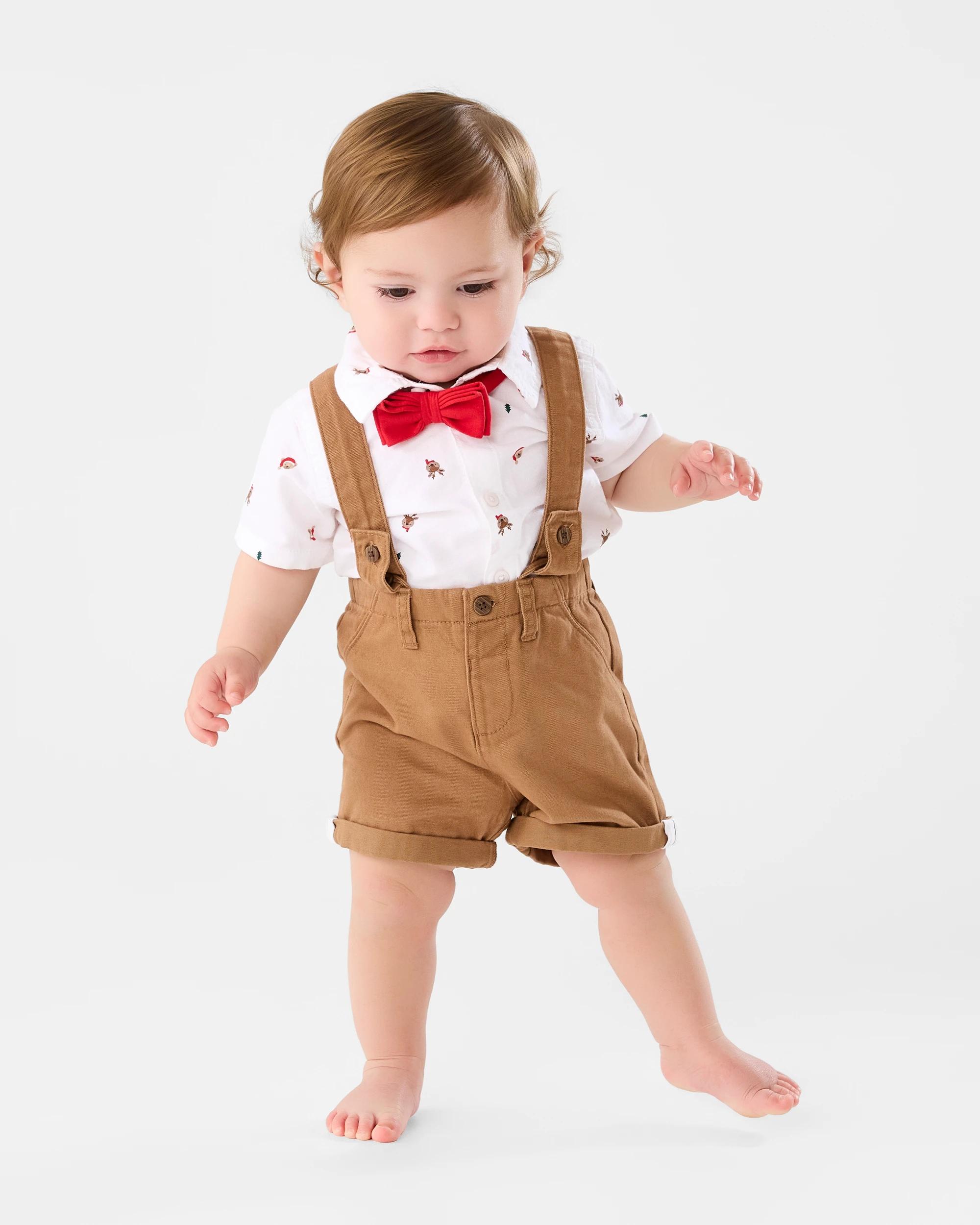 2 Christmas Bow Tie Set Wht Icons, 2 of 3