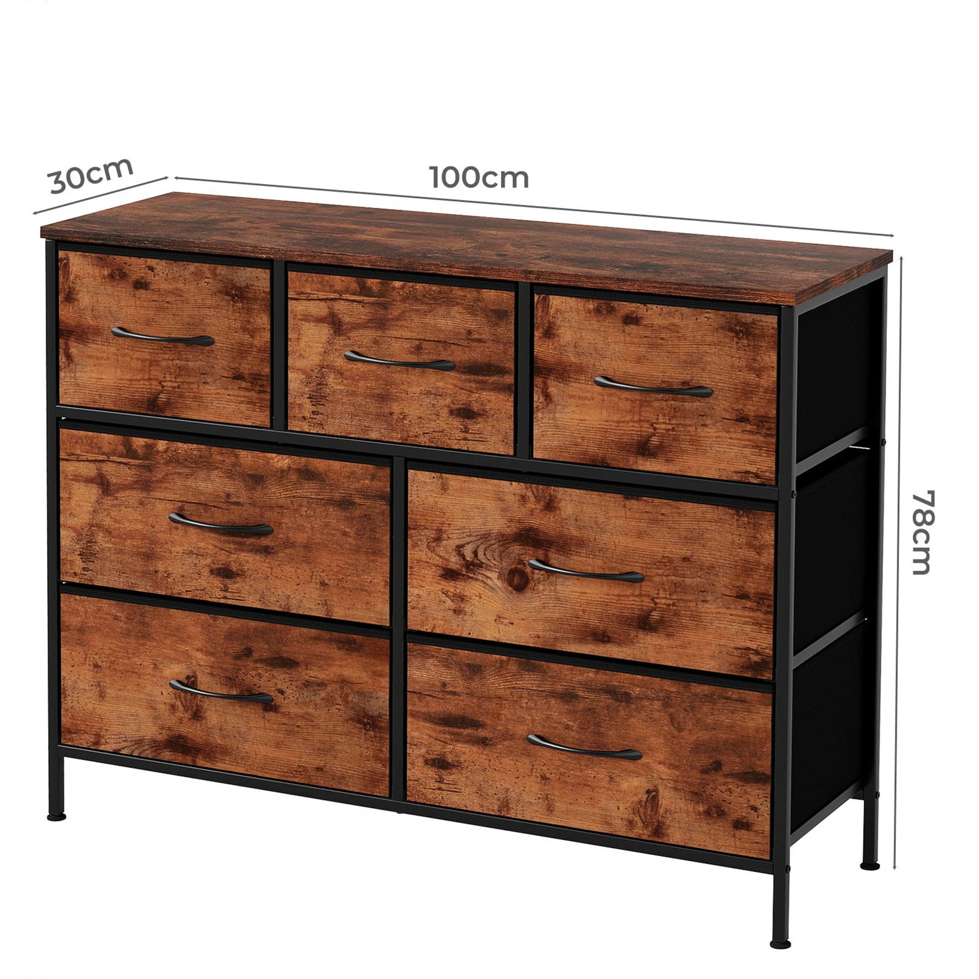 3 Levede Chest of Drawers 7 Drawer - Brown, 3 of 10