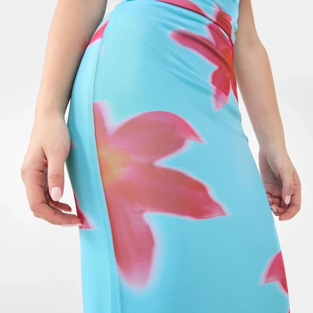 8 Mesh Maxi Skirt HOT TROP CLEAR AQUA, 8 of 8