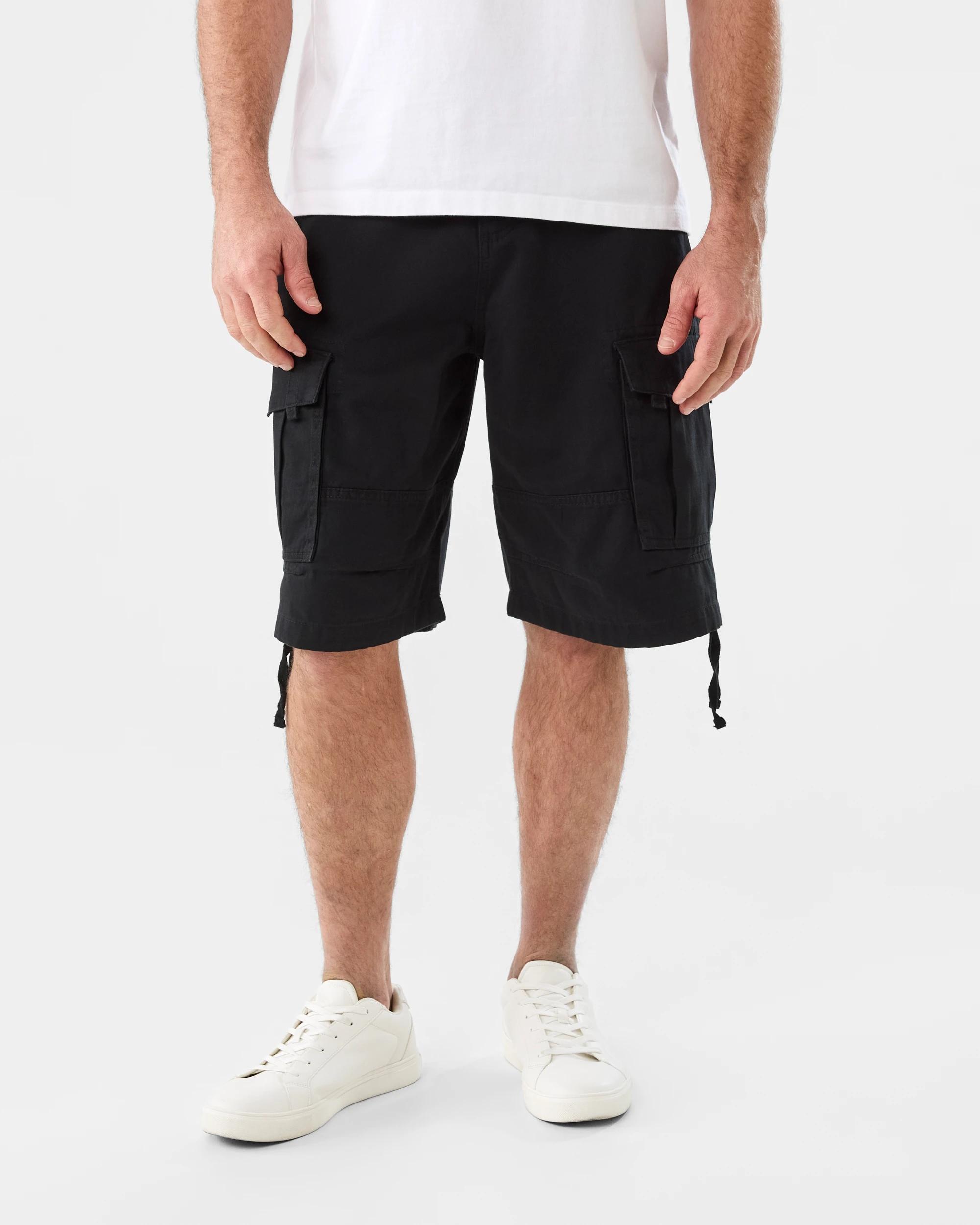 7 Baggy Cargo Shorts Black, 7 of 7
