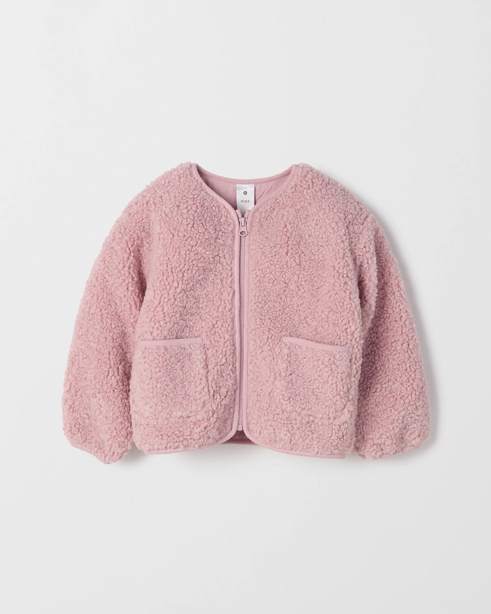 5 Target Kids Long Sleeve Teddy Jacket PINK, 5 of 7