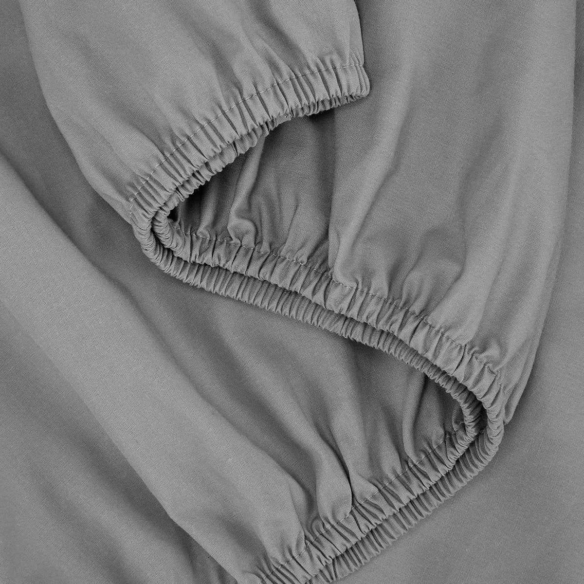 3 250 Thread Count Cotton Rich Sheet Set - Grey, Single Bed, 3 of 7