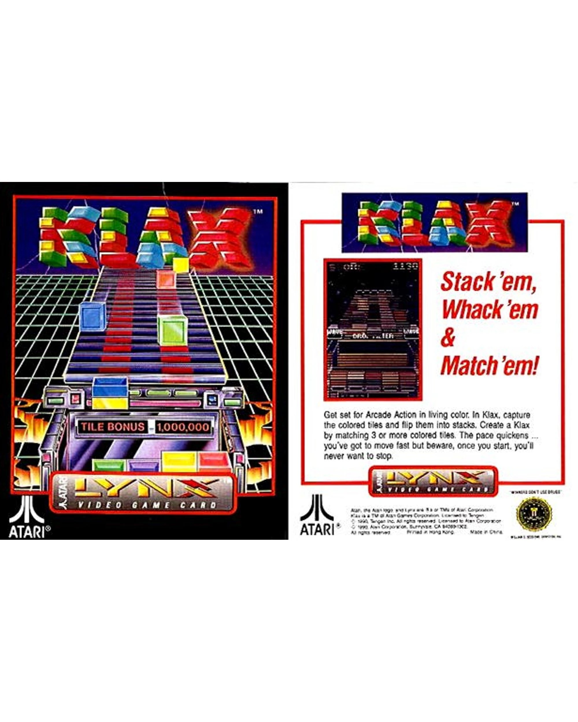 2 Klax - Atari Lynx, 2 of 2