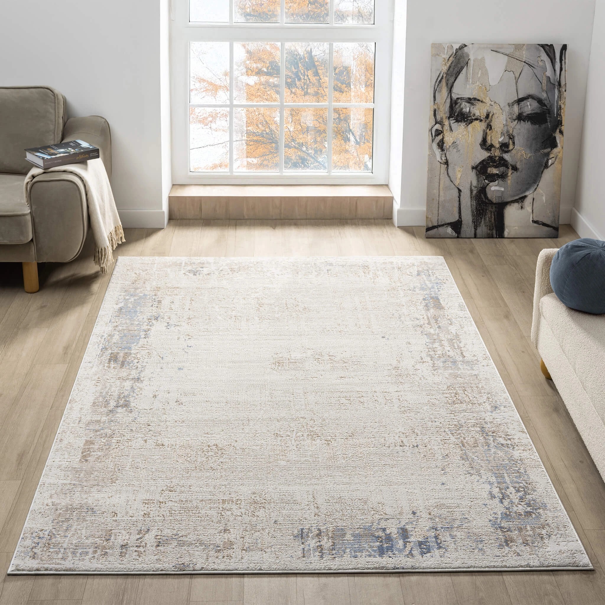 2 La Grace Home Berlin Premium Rugs - 300x400cm - Ivory, 2 of 10
