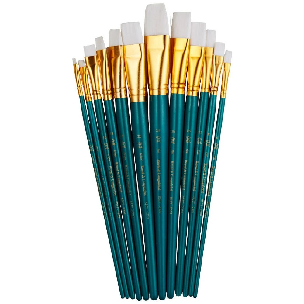 1 Royal & Langnickel Medium White Paintbrush Set 12 Piece, 1 of 3
