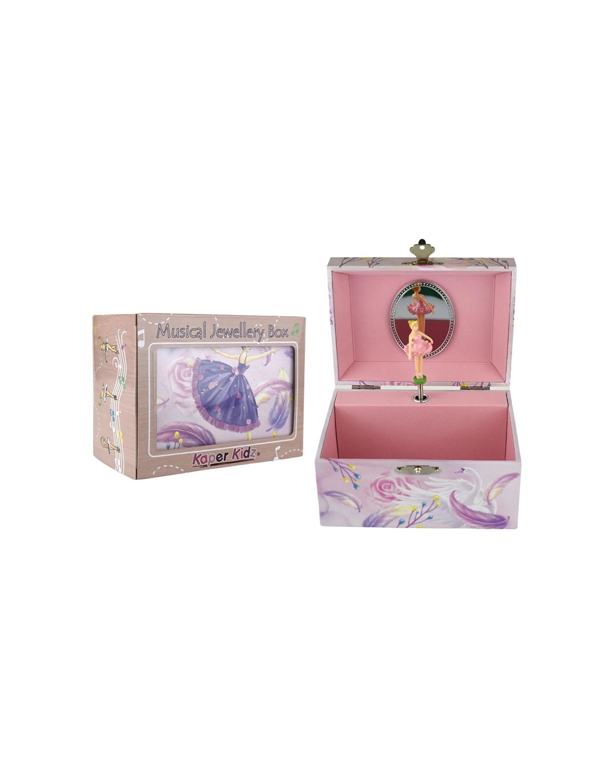 2 Kaper Kidz 15cm Lucy Ballerina Keepsake Musical Jewellery Box 3y For Elise Tune - Pink, 2 of 4