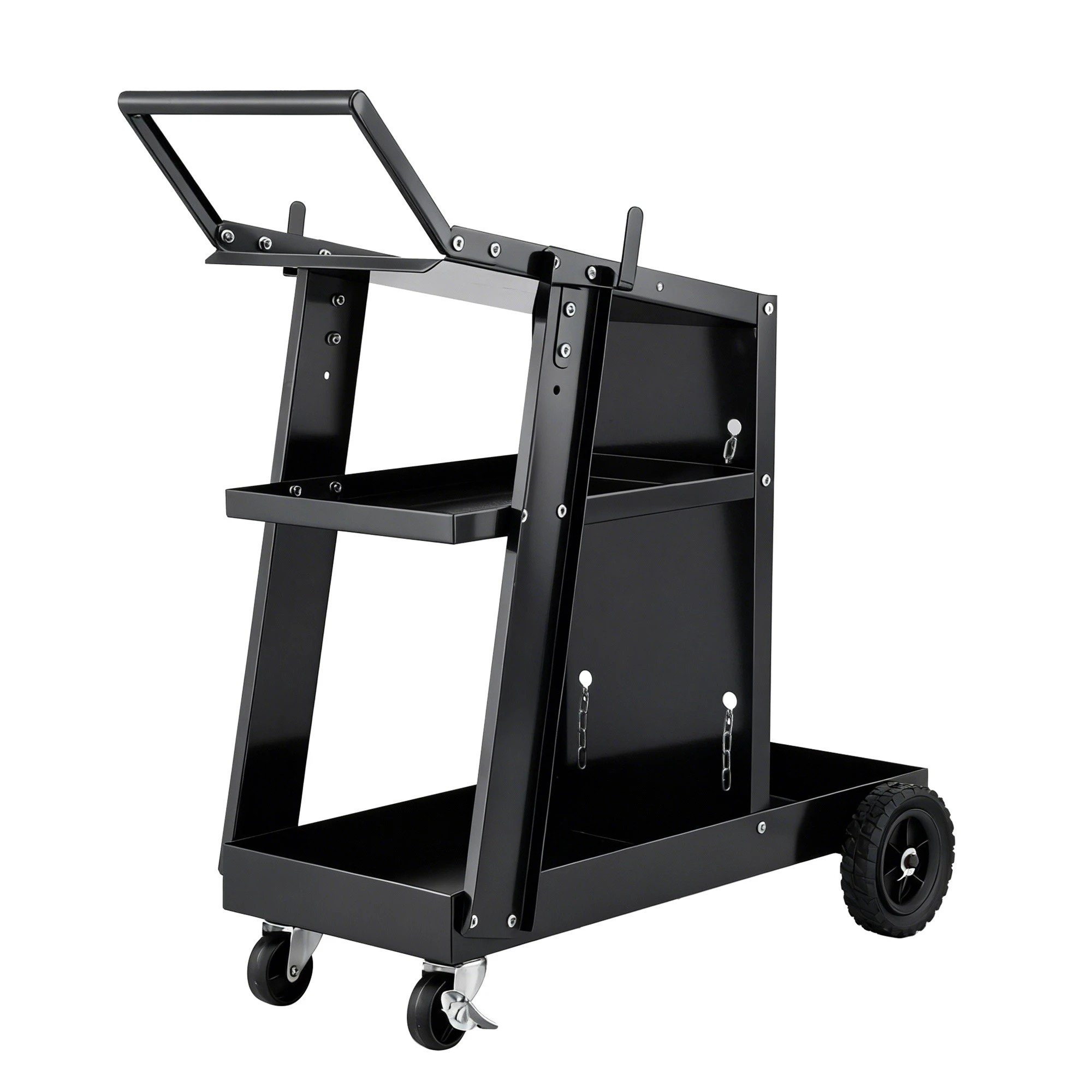 1 Giantz Welding Trolley Cart Welder MIG TIG ARC MMA Welder Plasma Cutter Storage - Black, 1 of 4