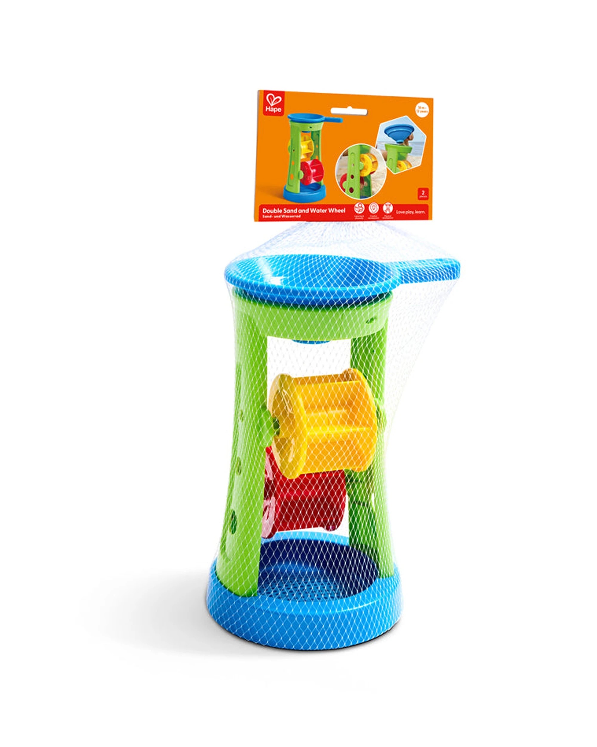 2 Hape Double Sand & Water Wheel Kids/Toddler Interactive Outdoor Toy - Multi, 2 of 3