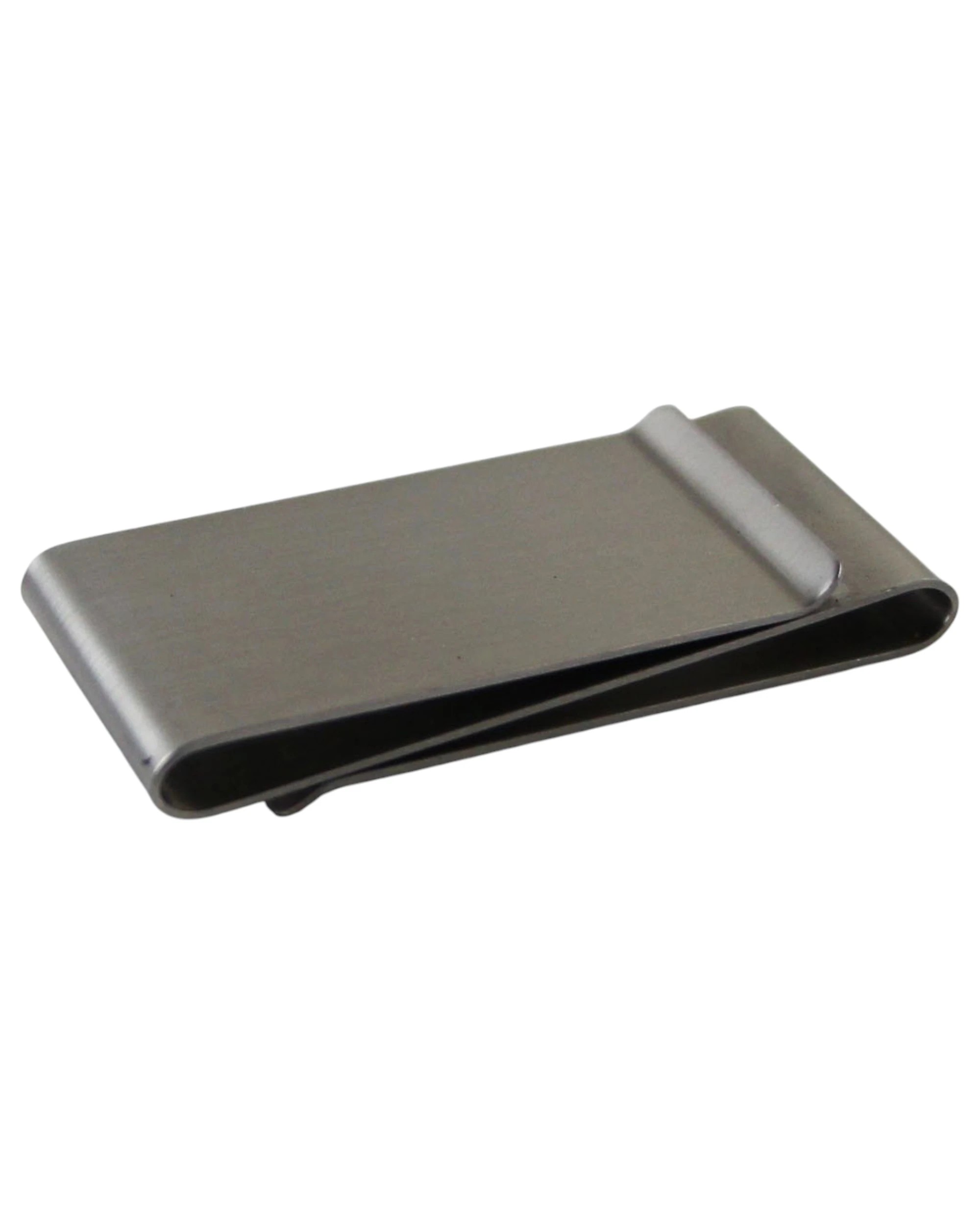 2 Zasel Mens 3cms Wide Double Layer Solid Money Clip - Silver - Silver, 2 of 7