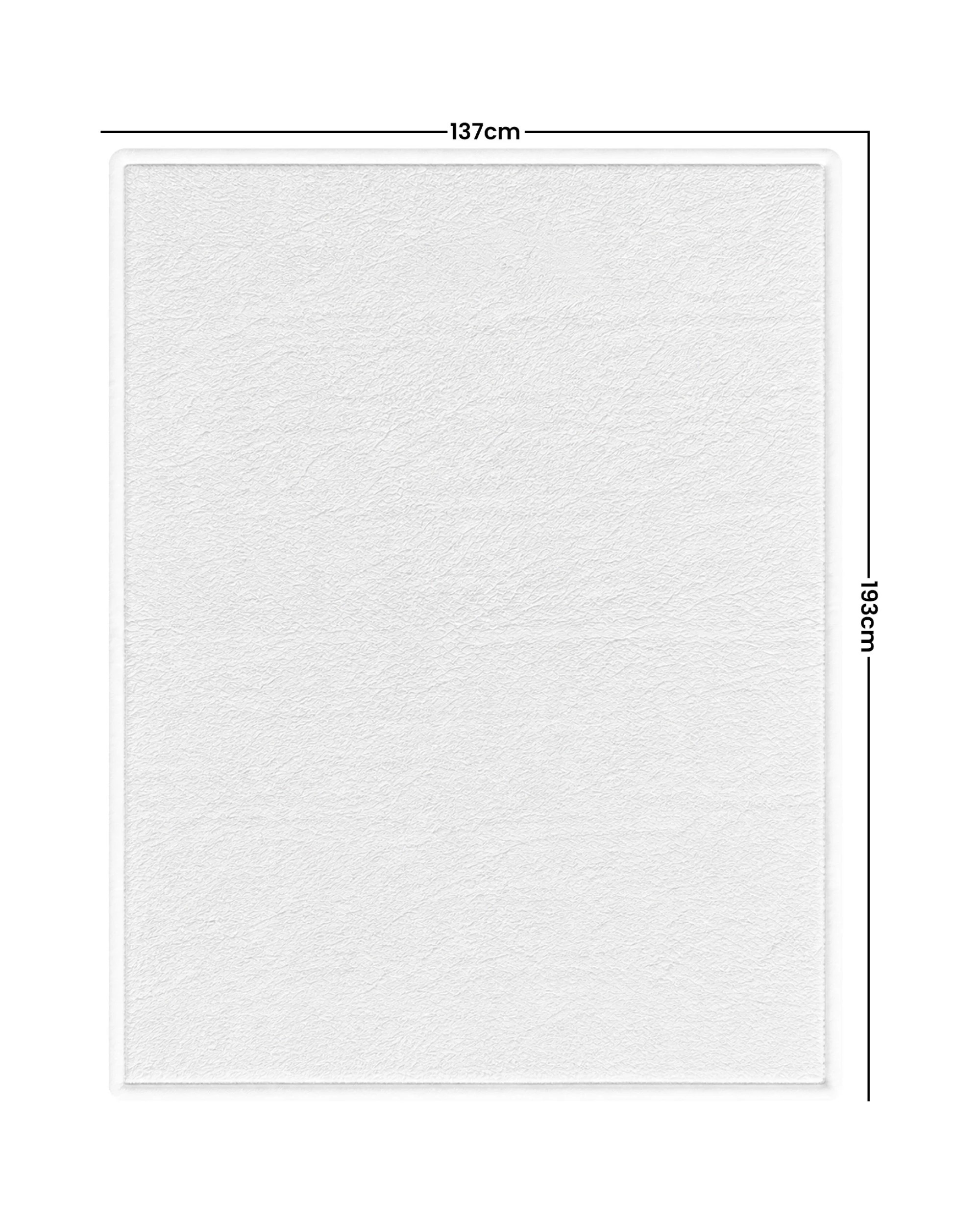 10 Laura Hill Double Electric Heated Underlay Blanket, Fleecy Fabric with Timer - Double Bed - White, 10 of 10