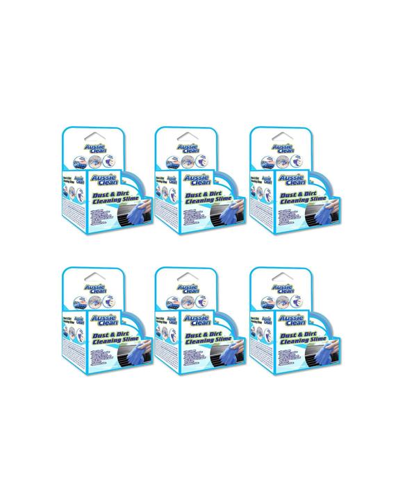 Aussie Clean 6PK Dust & Dirt Cleaning Slime - Black