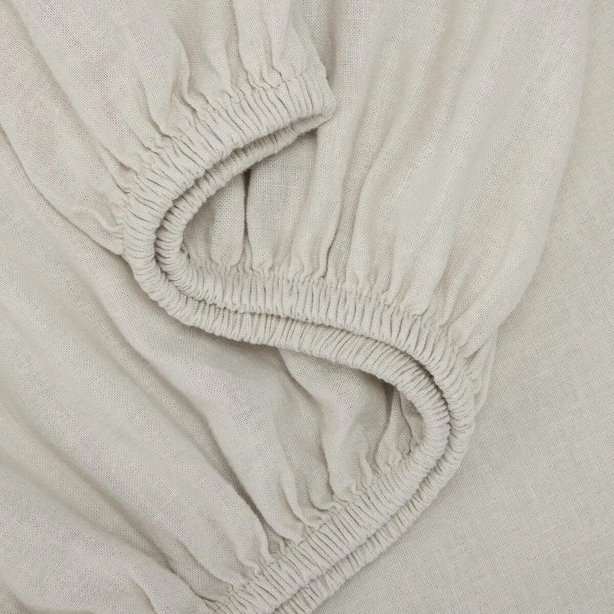 3 Cotton Linen Sheet Set - Queen Bed, Natural, 3 of 6