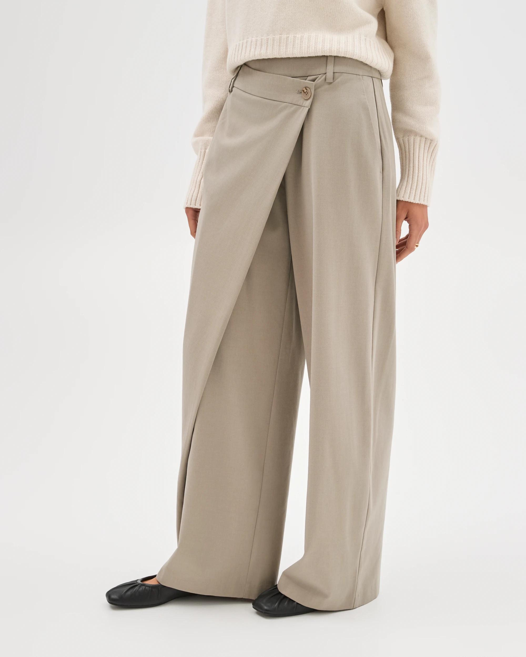 5 Lily Loves Wrap Front Tailored Pants LIGHT KHAKI, 5 of 8