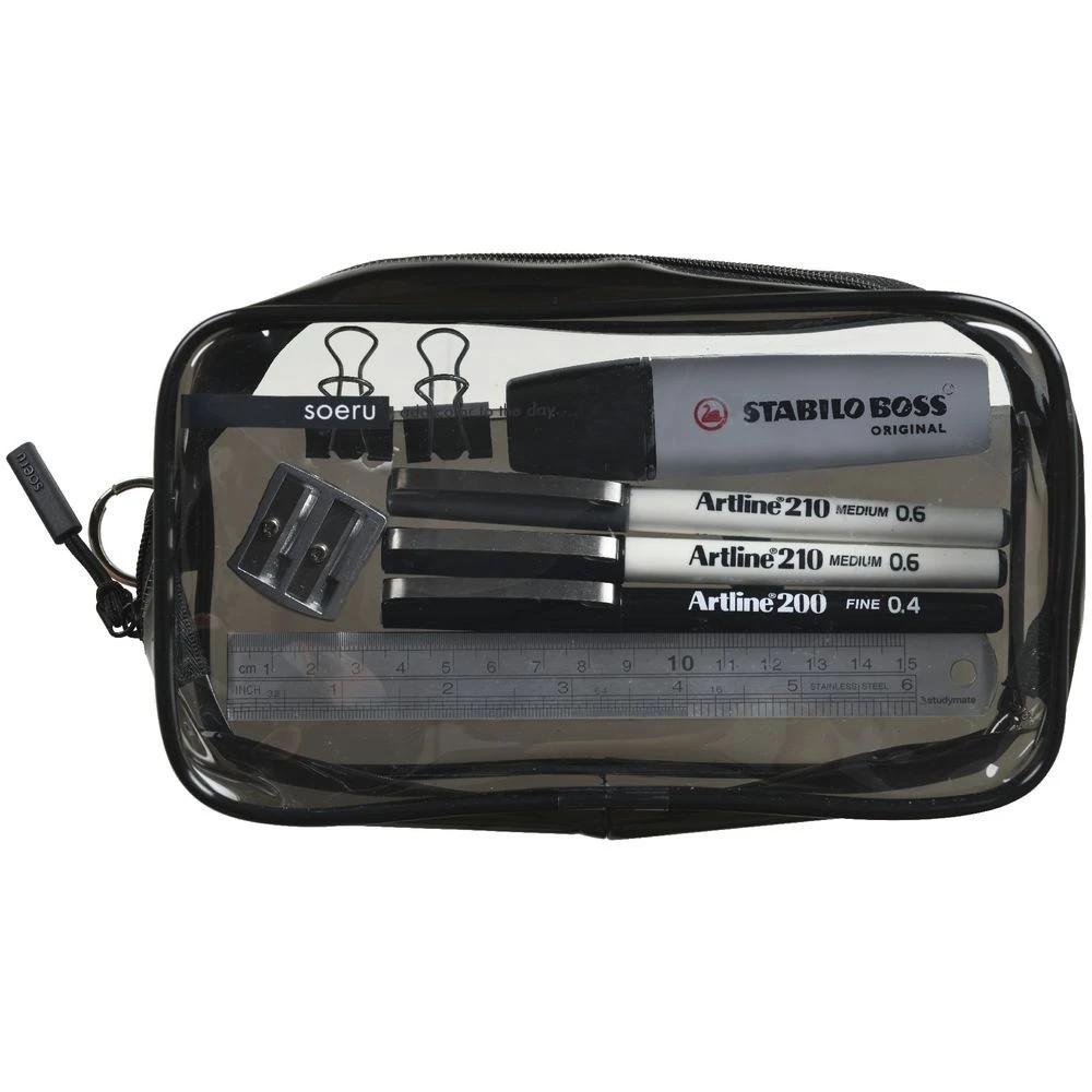 2 Soeru Box Pen Case Clear Smoke Black, 2 of 2