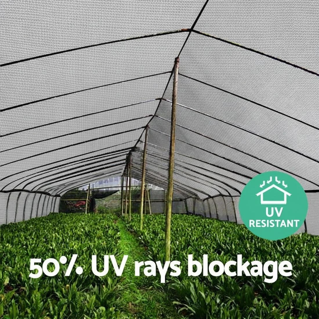 5 Instahut 50% Shade Cloth 1.83x50m Shadecloth Garden - White, 5 of 6