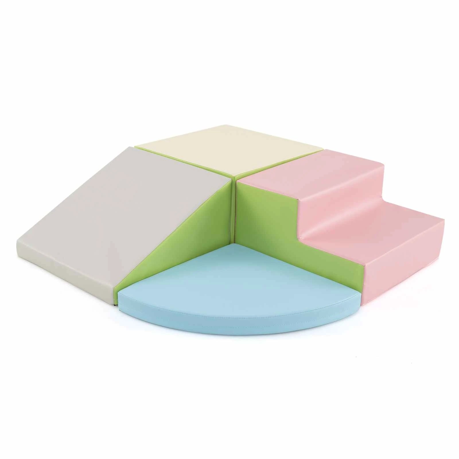 1 Costway Large Soft Blocks Climber & Crawl Foam Playset Indoor Play Set Gift 4pcs - Multi, 1 of 1