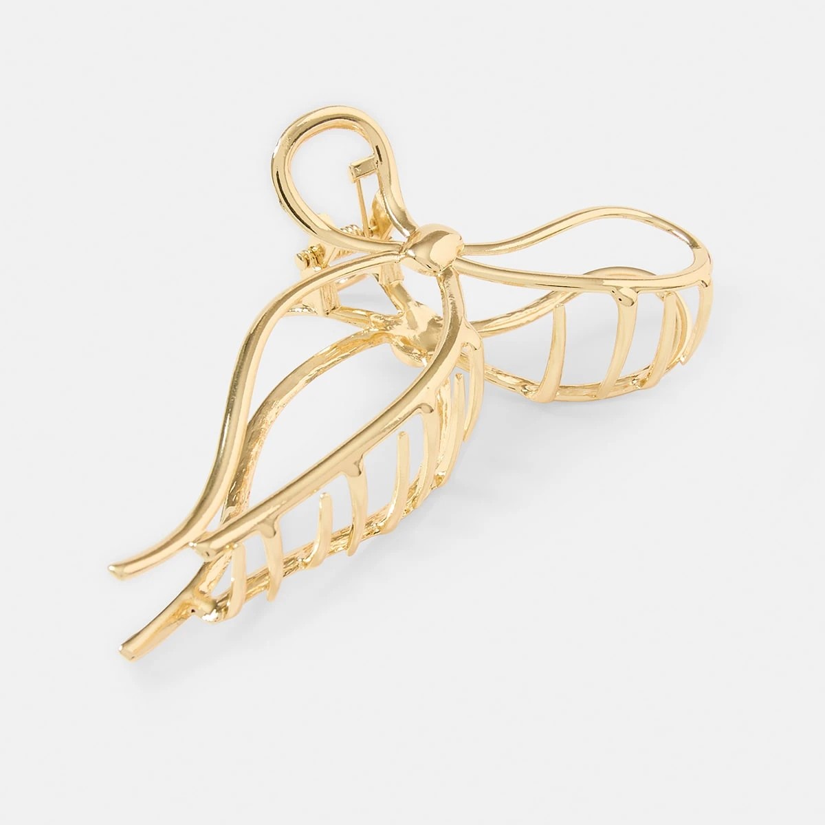 2 Gold Tone Metal Bow Claw Hair Clip, 2 of 4
