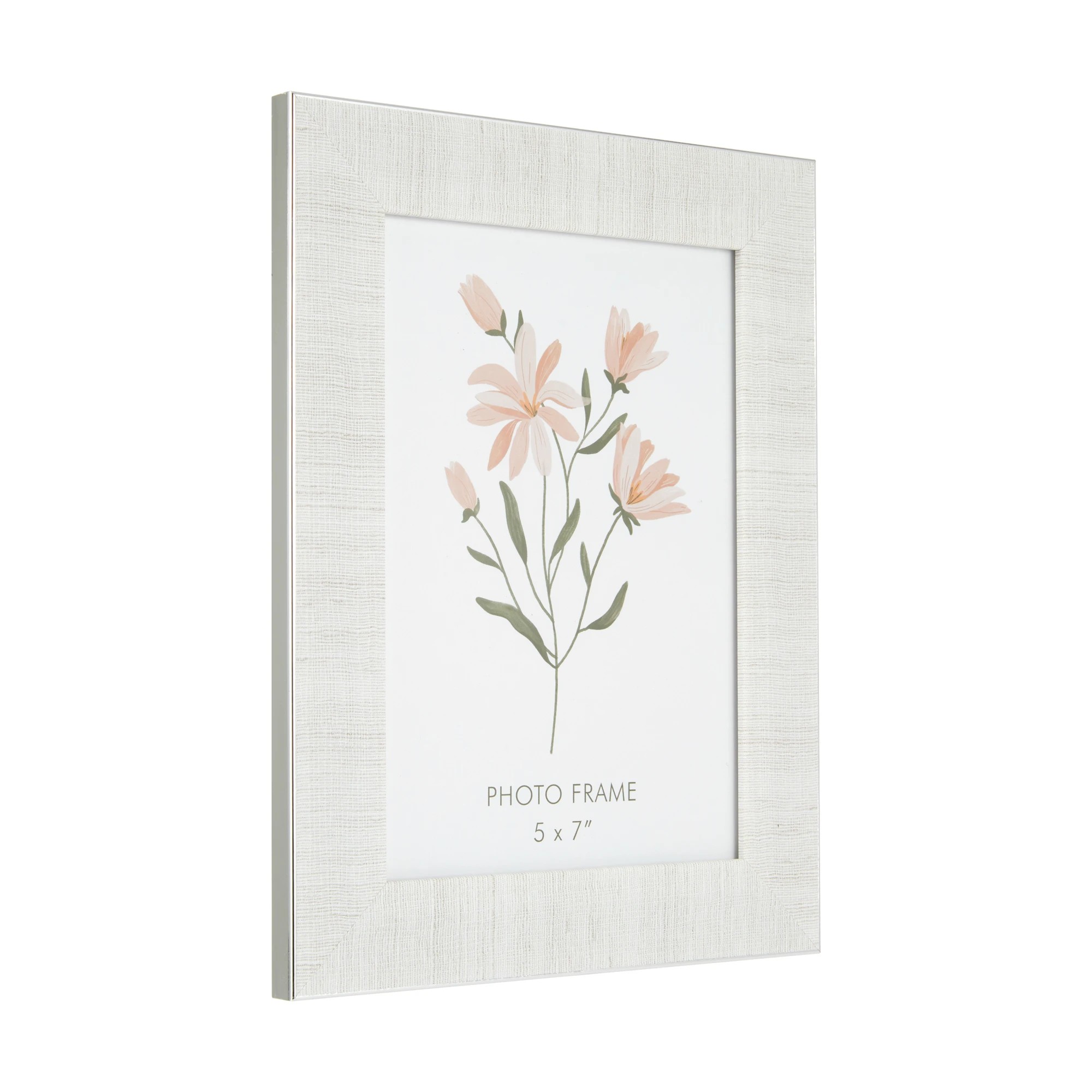 2 Linen Look Photo Frame - 5in. x 7in. (13cm x 18cm), White, 2 of 4