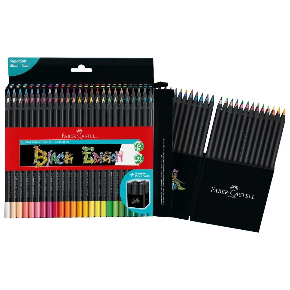 2 Castell Black Edition Coloured Pencils 50 Pack, 2 of 3