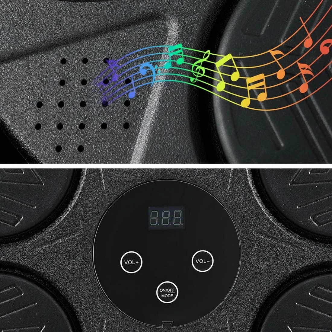 6 Everfit Music Boxing Machine tooth Wall-Mounted Punch Target with LED Display & Gloves - Black, 6 of 6