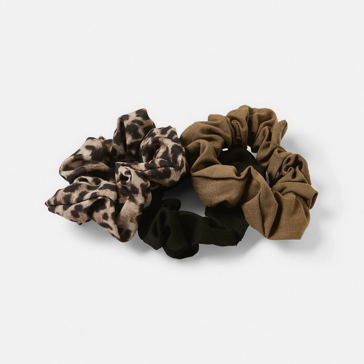 3 3 Pack Linen Look Hair Scrunchies, 3 of 5