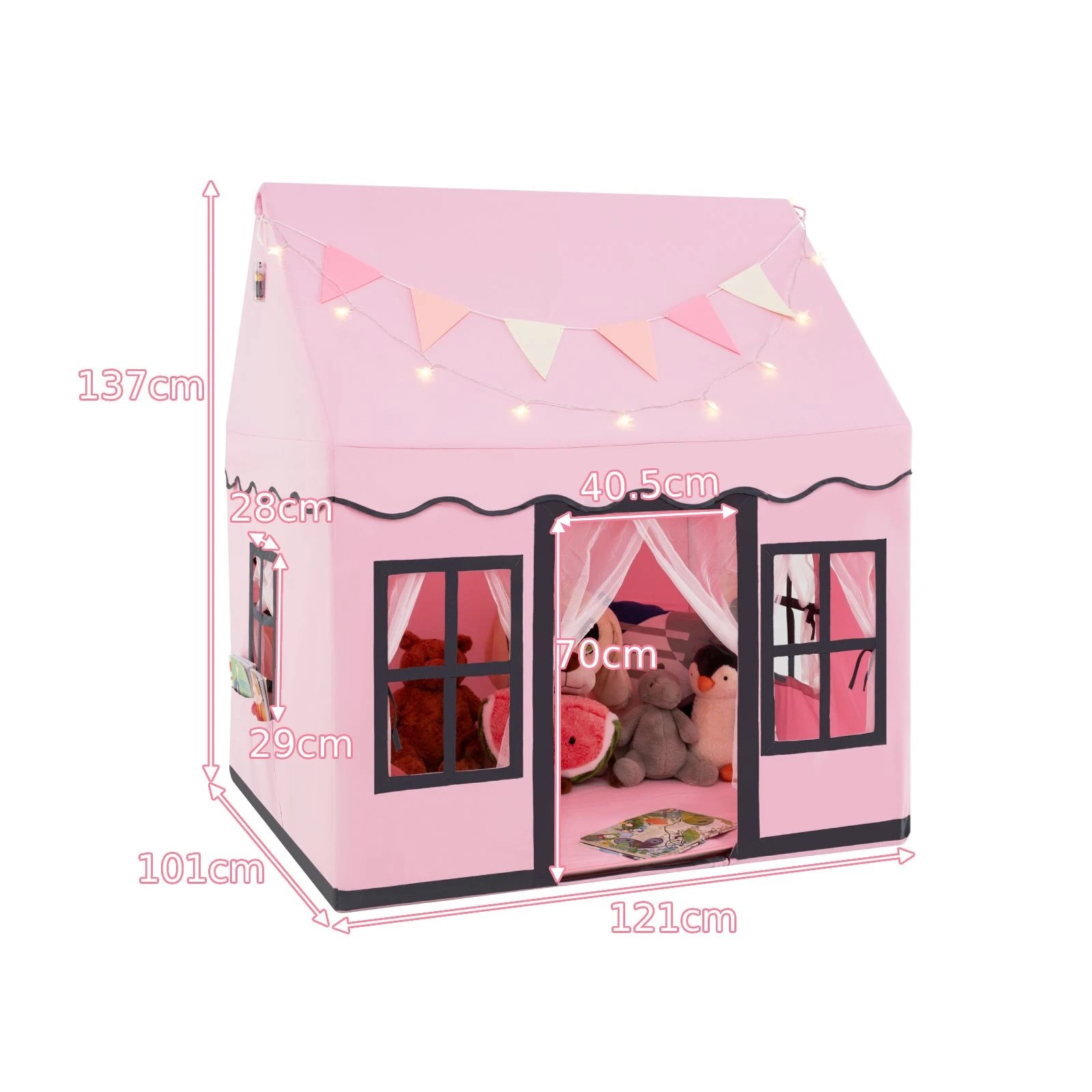 2 Costway Play Tent Kids Playhouse Indoor Toy w/Mat, 2 of 6