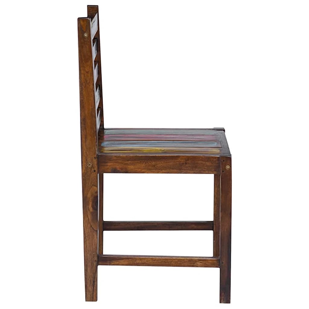4 Vidaxl Dining Chairs 2 Pcs Solid Reclaimed Wood - Multi, 4 of 10