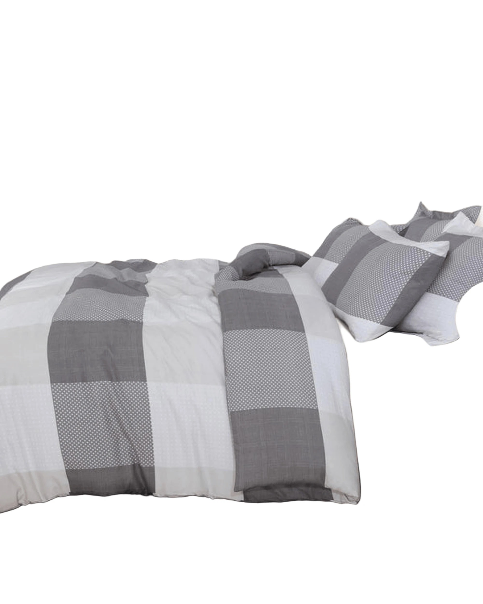 1 Amsons Quilt Cover Set - King Bed - Grey, 1 of 6
