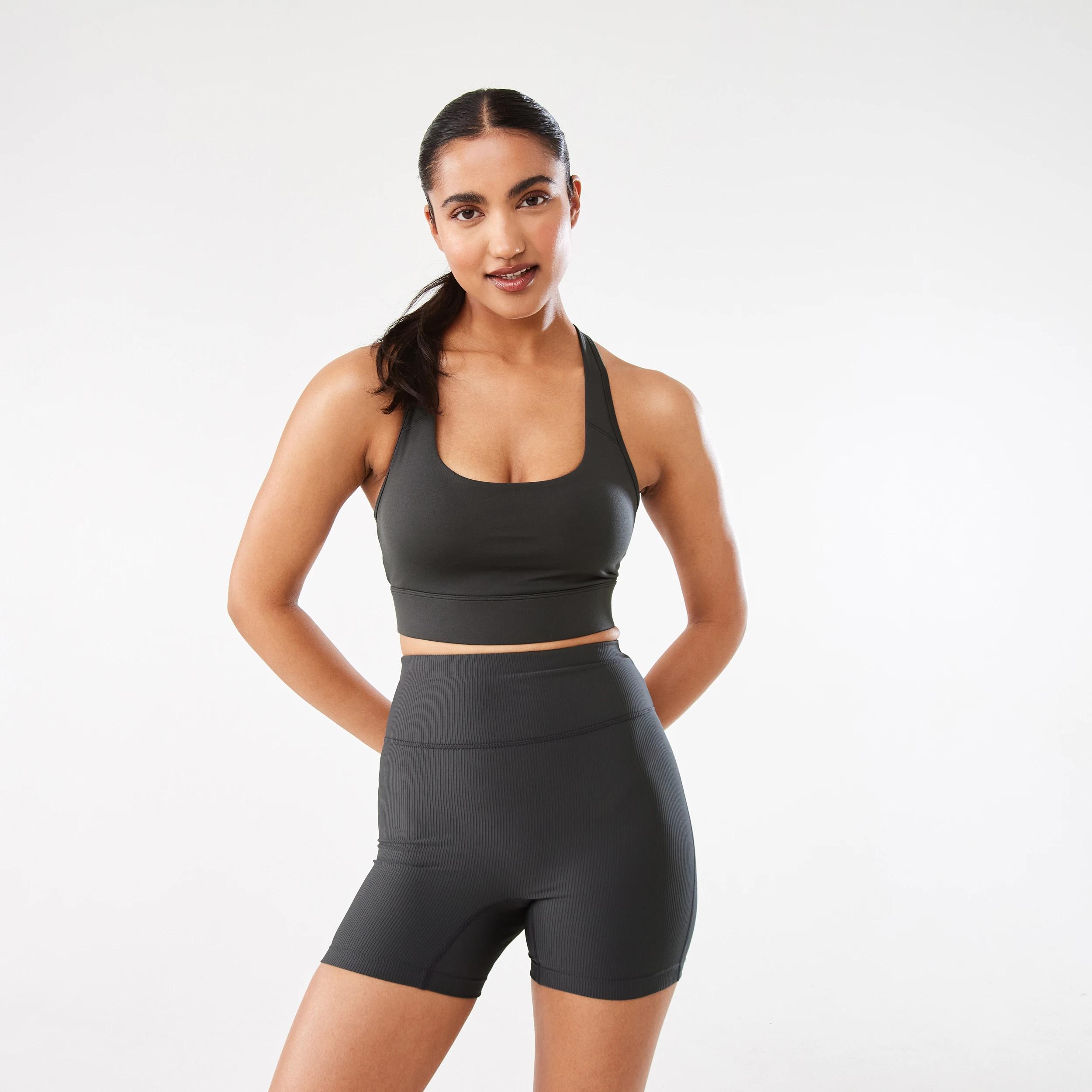 10 Active Womens Performance Crop Top DARKISH GREY, 10 of 10