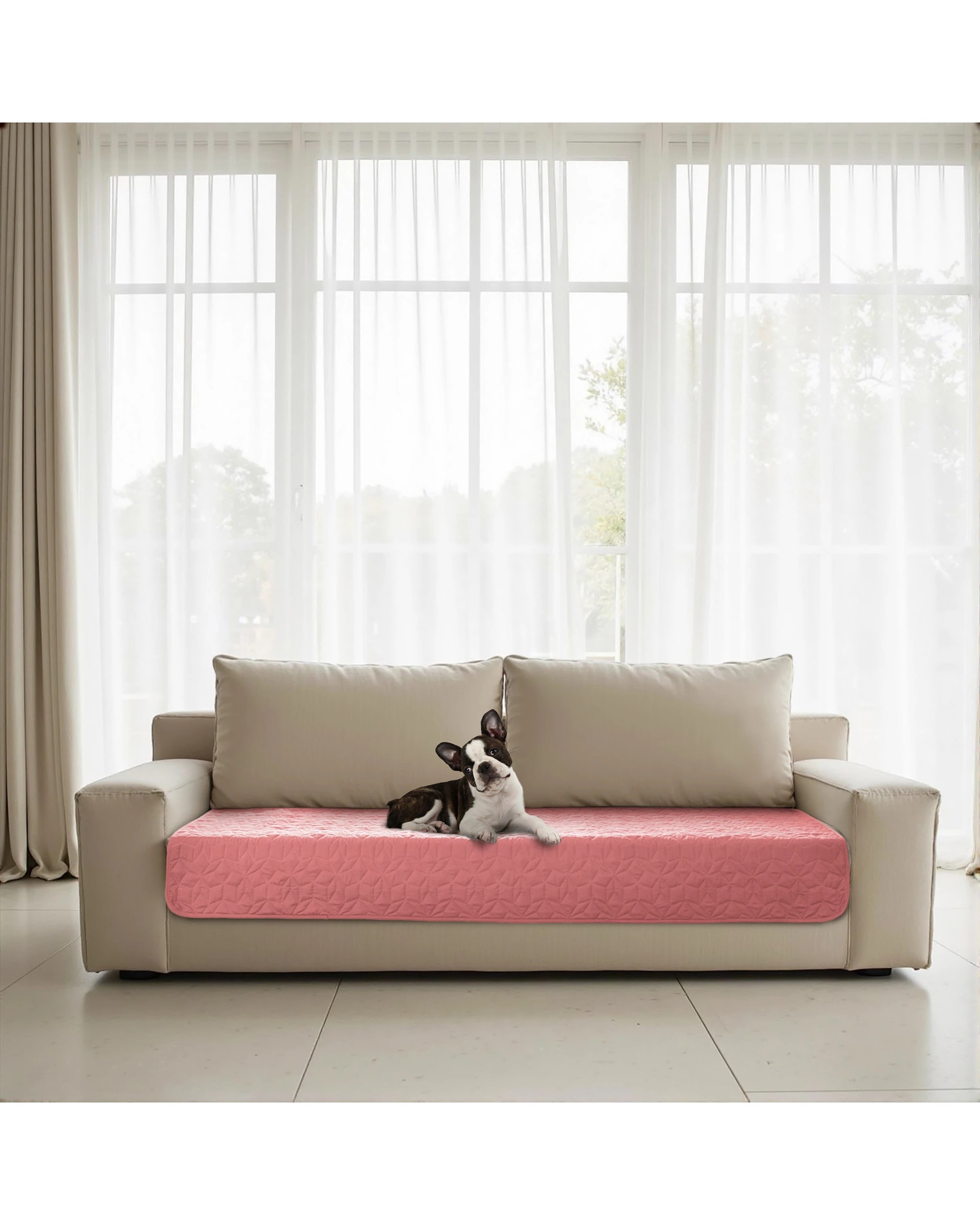 2 Charlie's Sofur Waterproof Dog 2-Seater Couch Cover Protector 76x178cm - Pink, 2 of 10