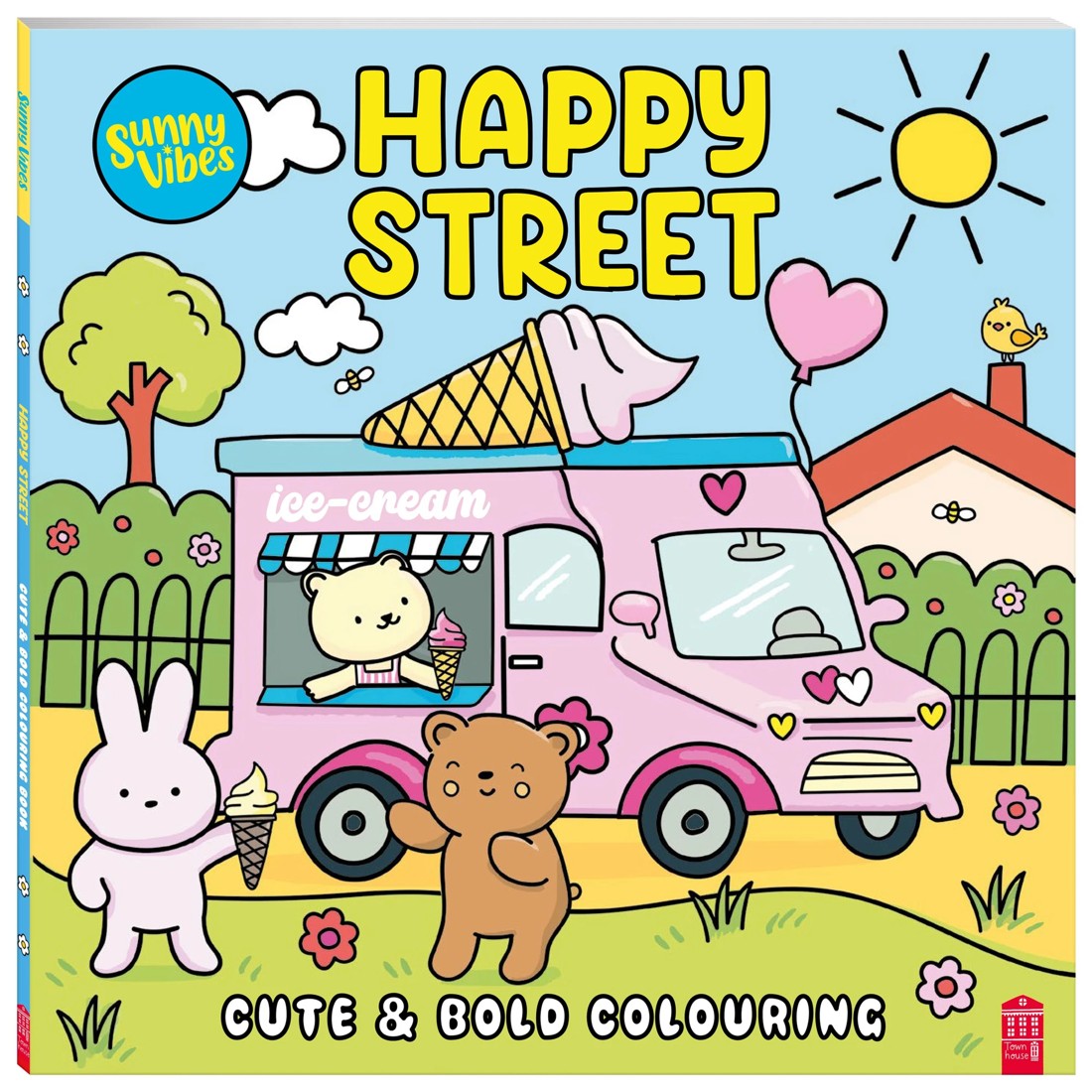 1 Sunny Vibes Happy Street Cute & Bold Colouring Book, 1 of 5