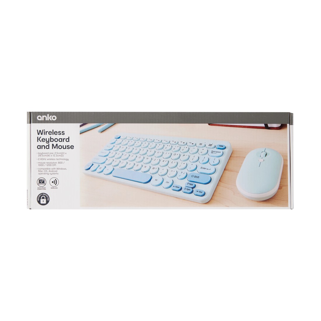 8 Keyboard and Mouse Set - Navy Blue, 8 of 8
