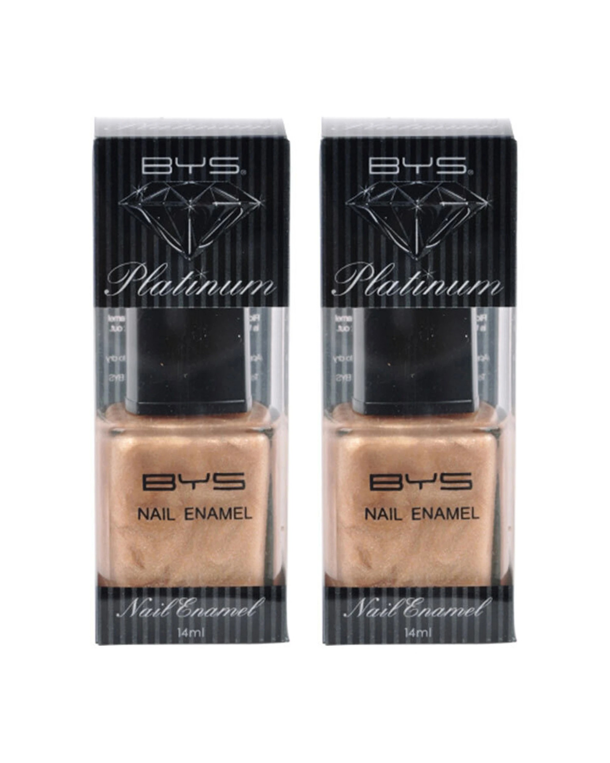 1 BYS 2PK BYS Platinum Lustre Nail Polish Long Wearing Chip Resistant 14ml - Gold, 1 of 1