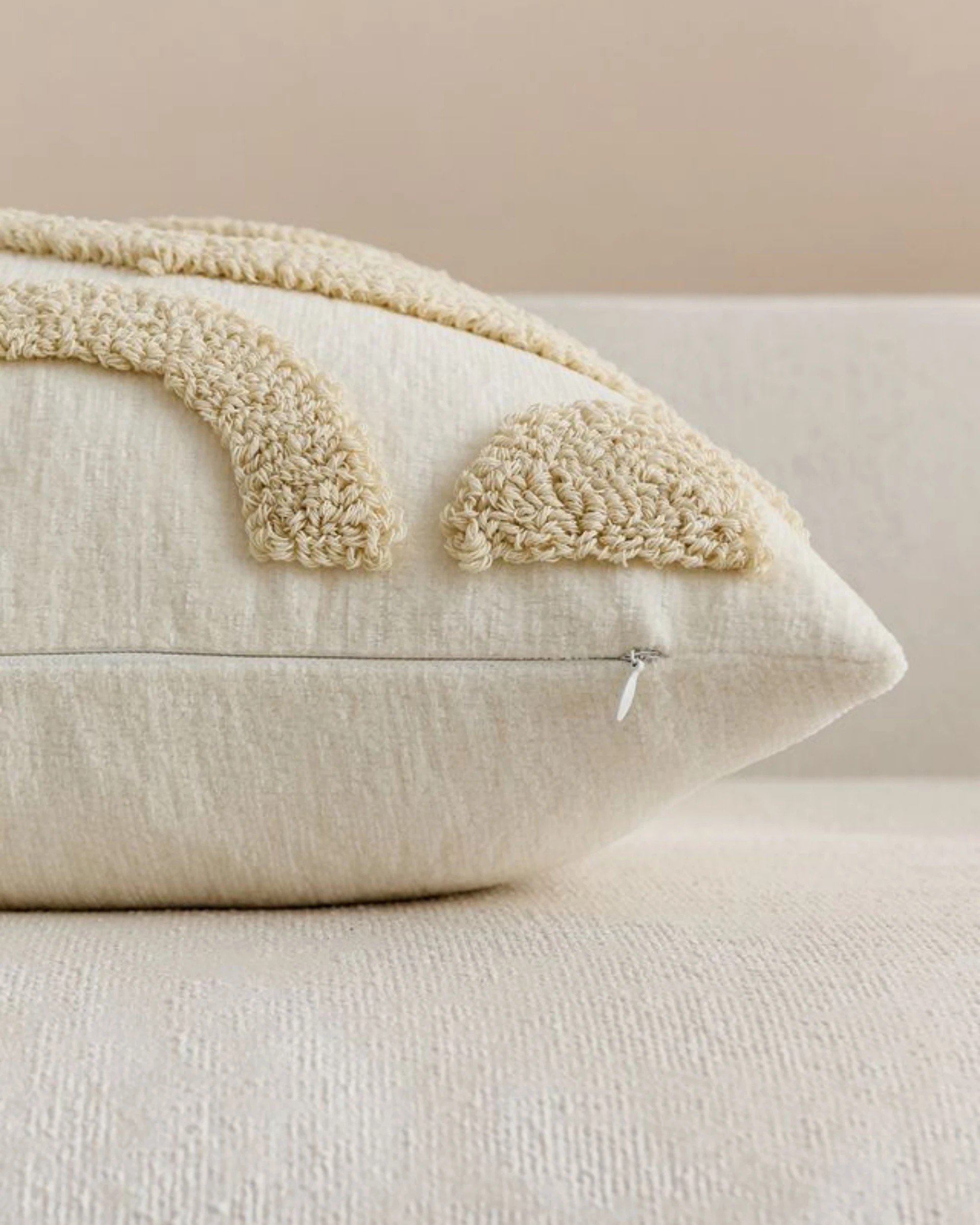 Gioia Casa 2-Pack Tufted Wave Cushion Covers 45cm x 45cm - Beige - Kmart