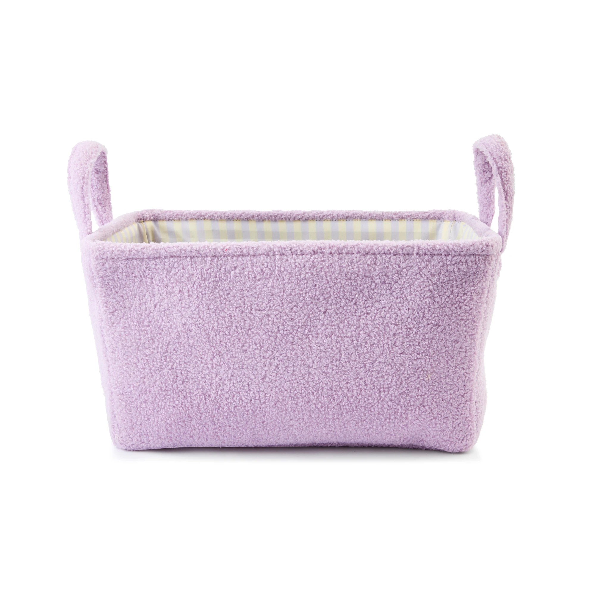 2 Boucle Basket with Stripe Liner - Purple, 2 of 7