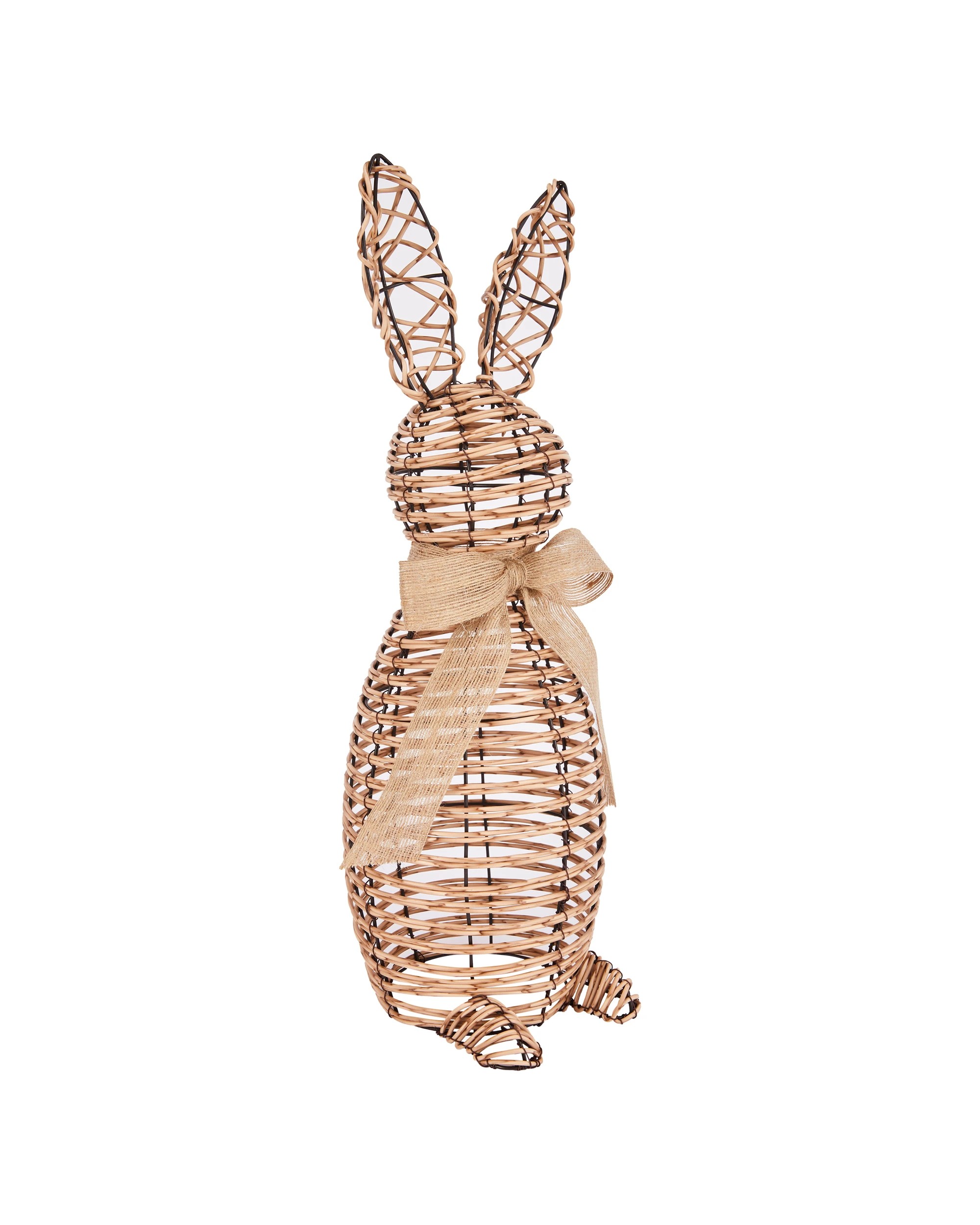 2 Extra Large Faux Rattan Bunny, 2 of 4