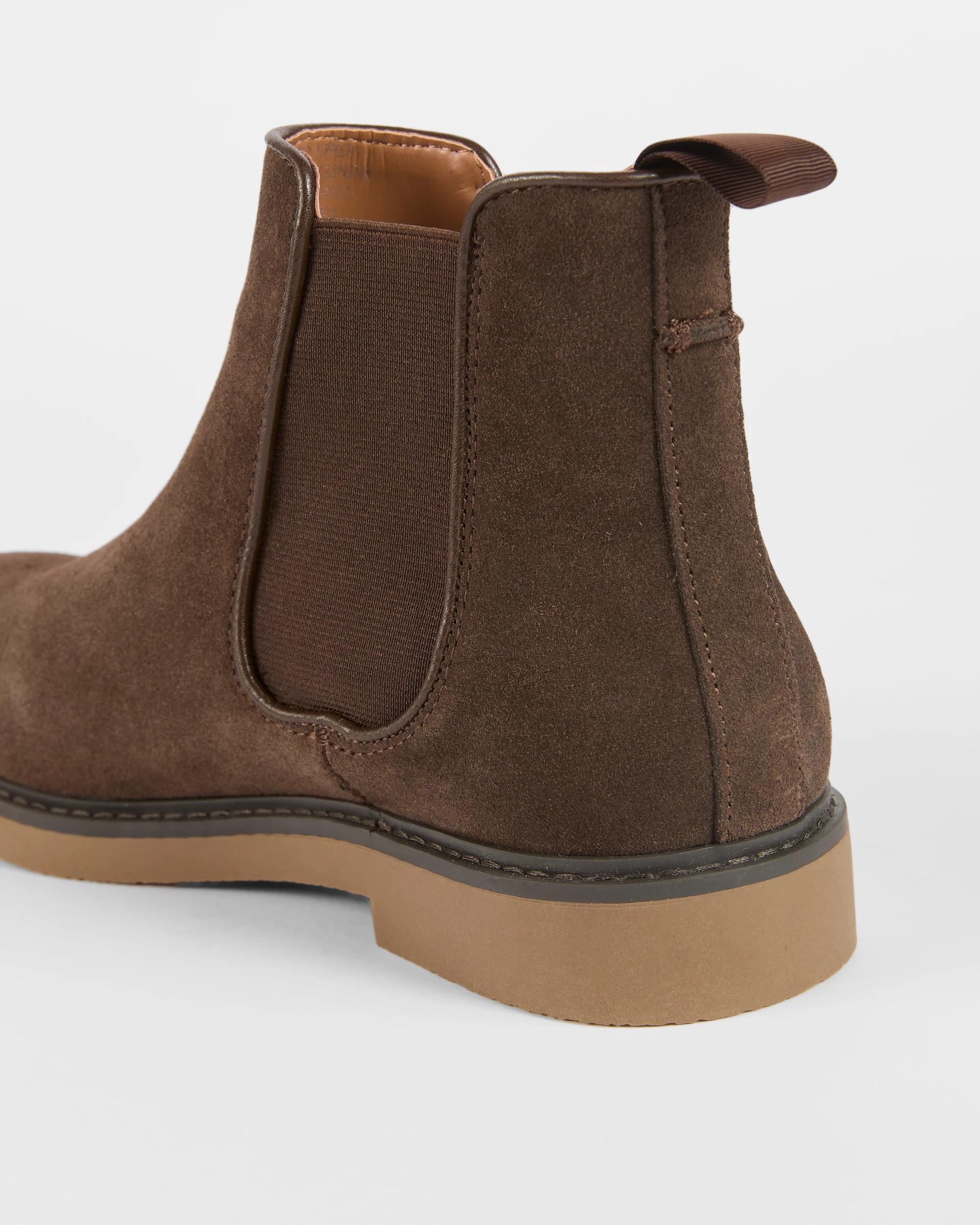 3 Target Man Genuine Suede Leather Chunky Chelsea Boots - Jason CHOCOLATE, 3 of 3