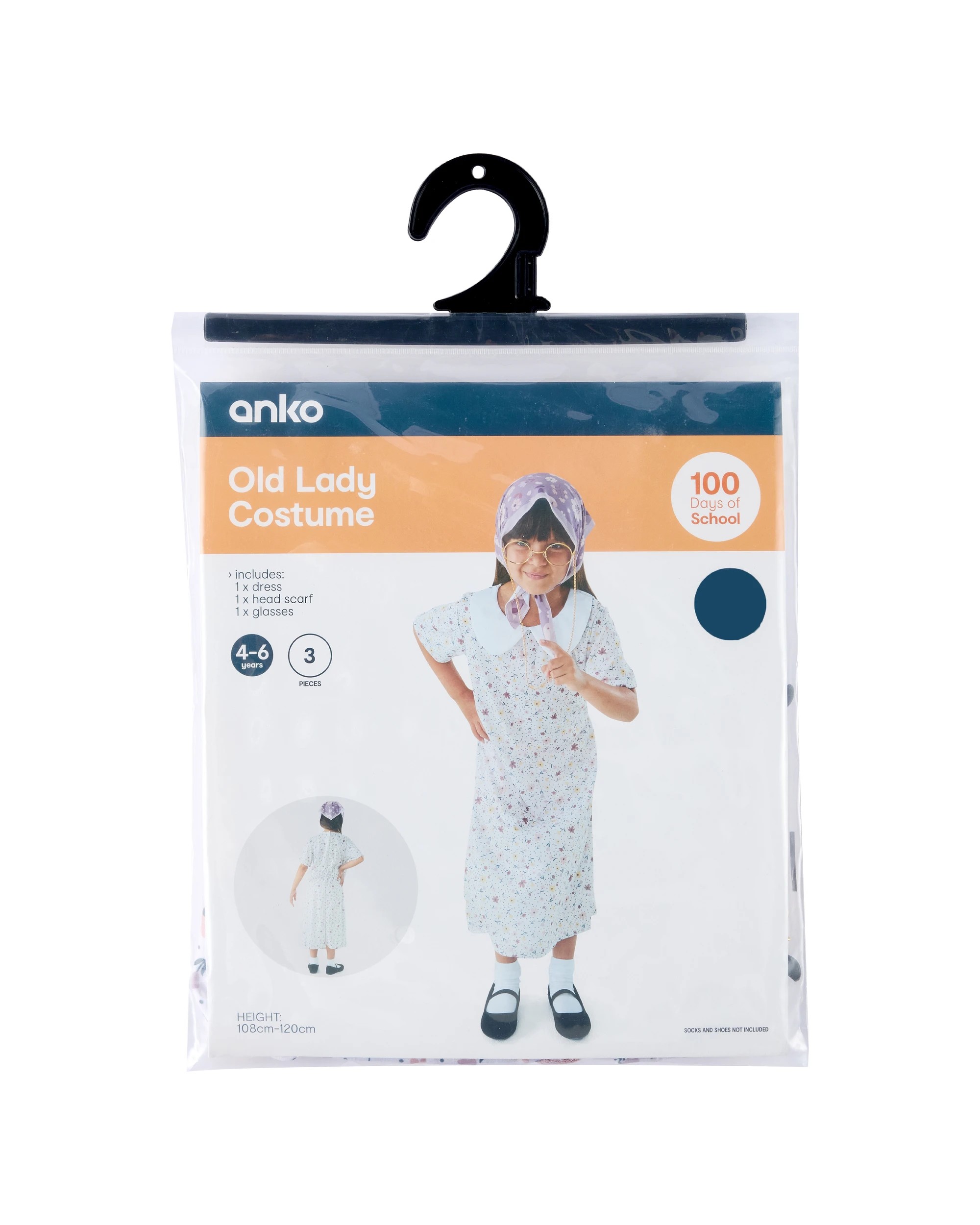 3 3 Piece Old Lady Costume - Ages 4-6, 3 of 4