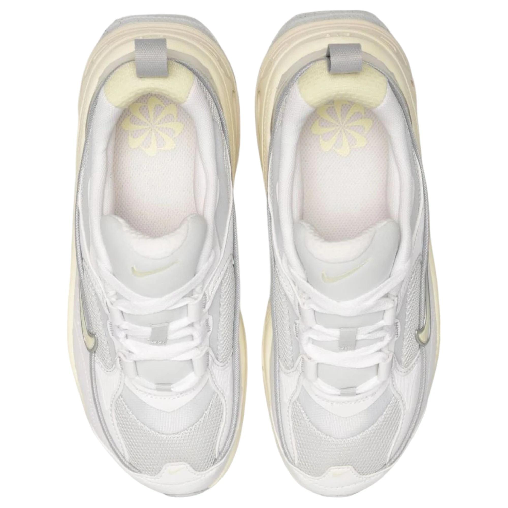 5 Nike Womens Air Max Bliss White Trainers Athletic Running Shoes WHITE, 5 of 6